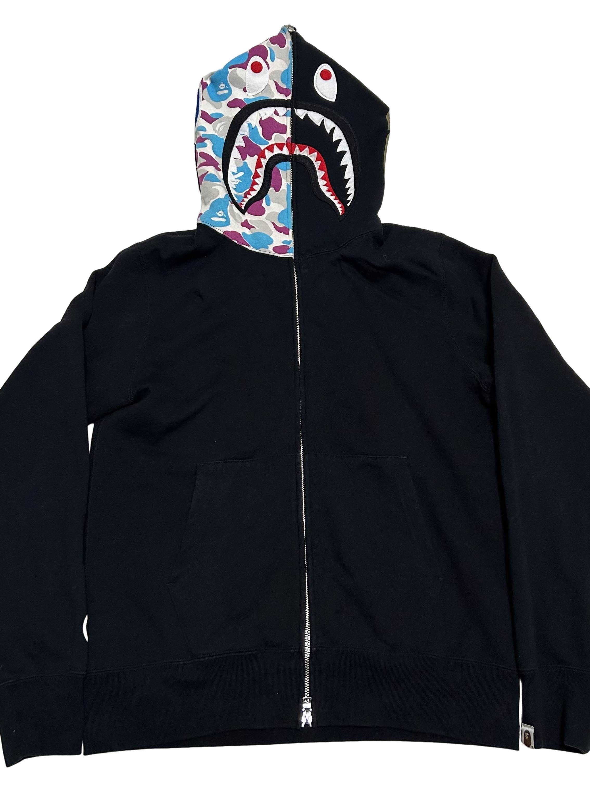 Bape × Neighborhood BAPE x Neighborhood Split Camo Shark Zip