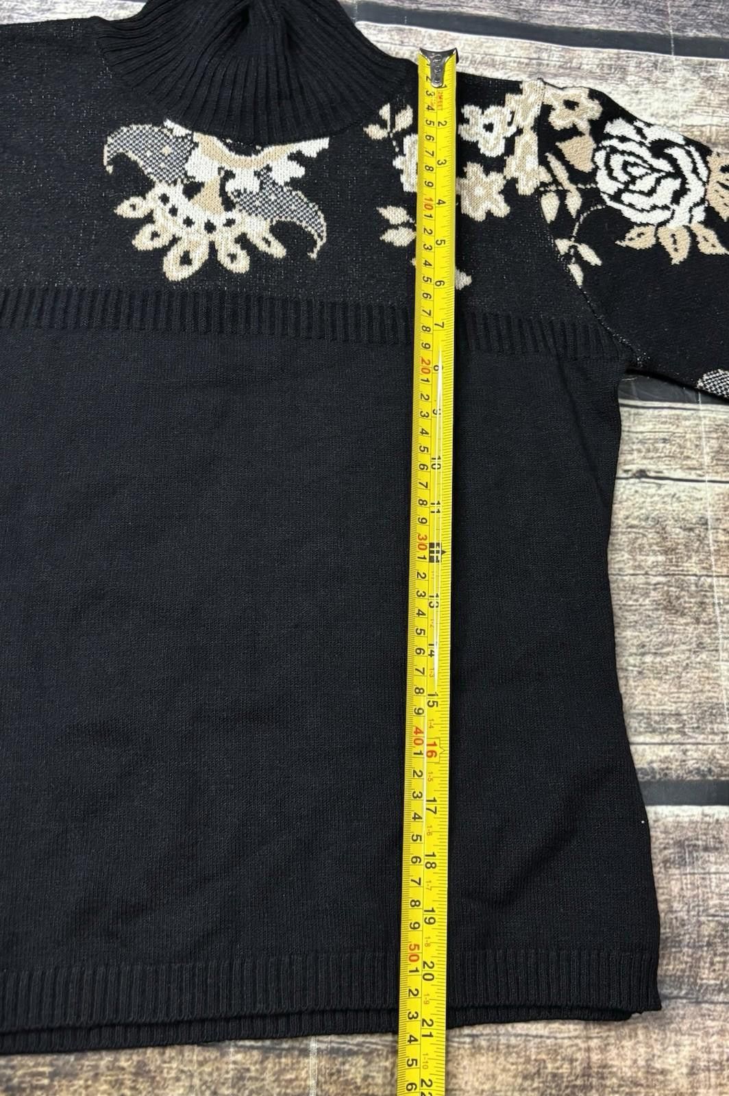 Other Bette Sung Sweater Womens Medium Silk Floral Mock Neck Size M / US 6-8 / IT 42-44 - 8 Thumbnail