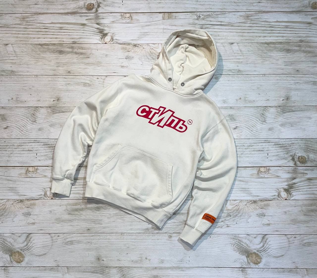 Heron Preston Heron Preston Ctnmb Hoodie Logo Print Drawstring Size US XS / EU 42 / 0 - 1 Thumbnail