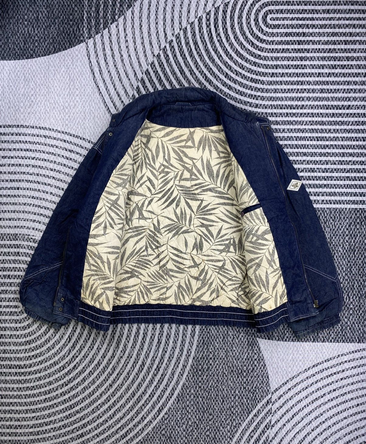 Japanese Brand Vintage Yellow Club Denim Blue Bomber Jacket Size US XXL / EU 58 / 5 - 6 Thumbnail