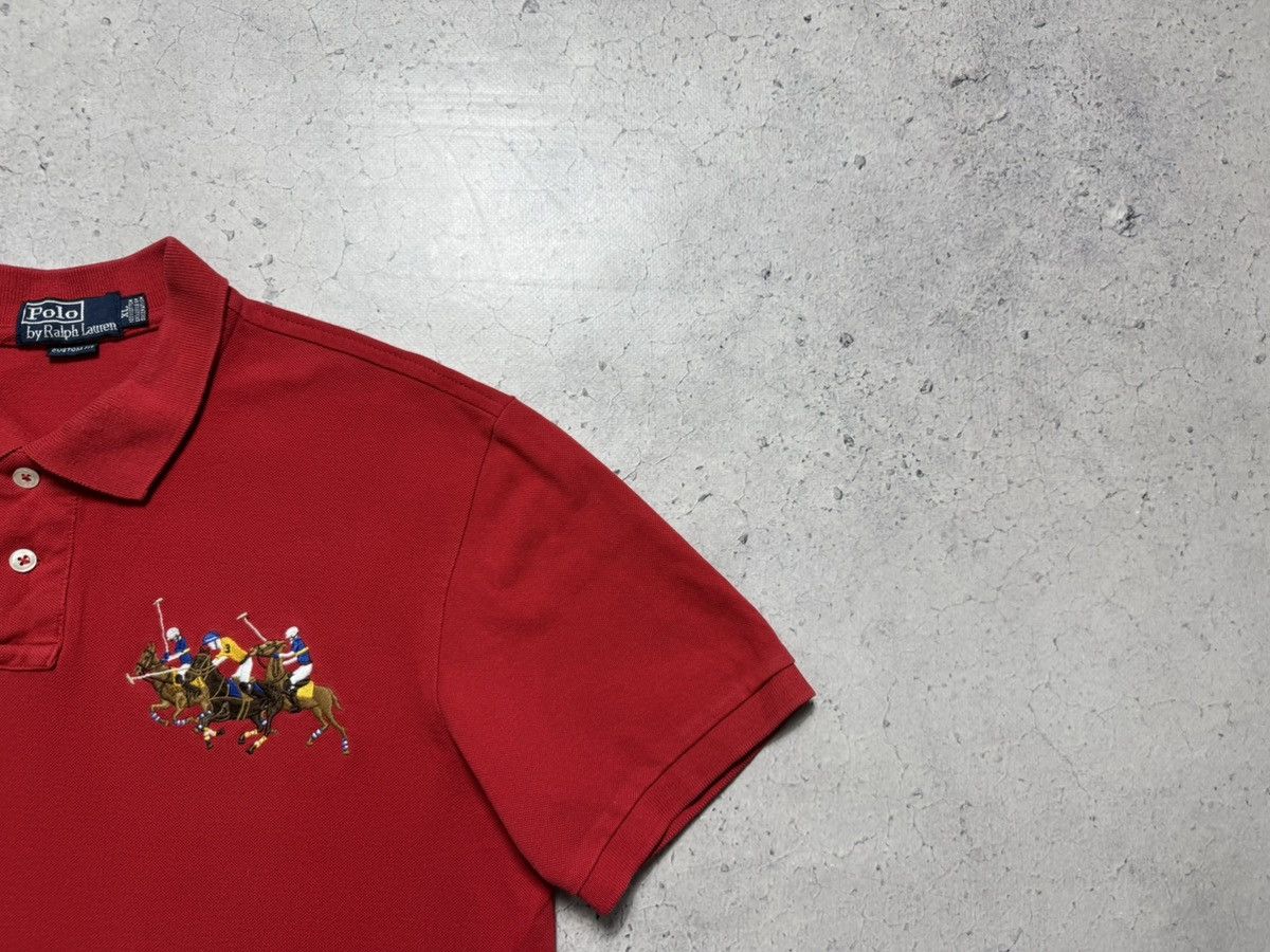 Polo Ralph Lauren Polo Ralph Lauren Big Pony Vintage Polo Shirt Red Size US XL / EU 56 / 4 - 2 Thumbnail