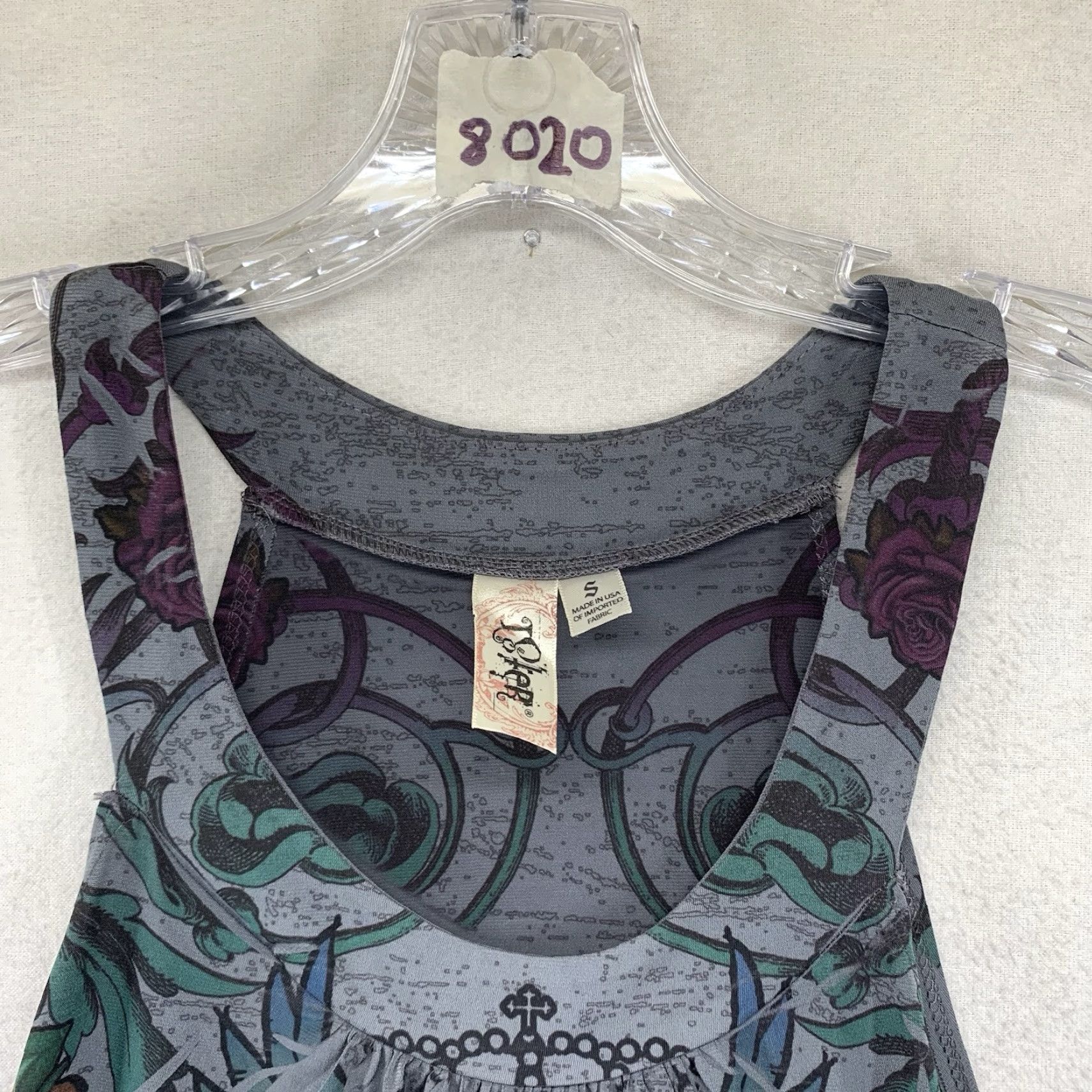 Vintage Vintage 90s y2k Tank Top Small Bling Red Heart Love Queen Grown Roses Soft Size S / US 4 / IT 40 - 5 Thumbnail