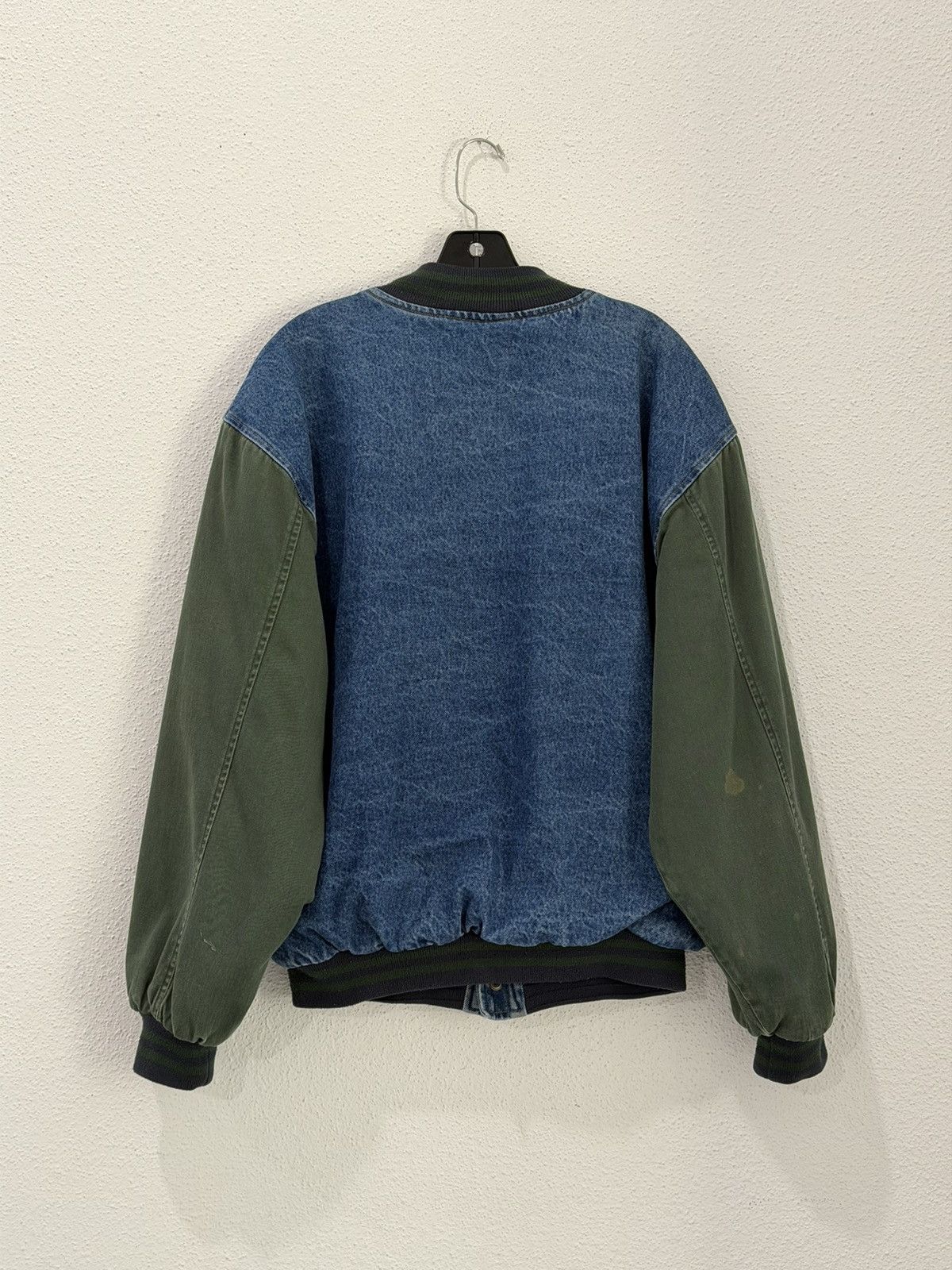 No Fear Vintage 90s NO FEAR Embroidered Denim Varsity Bomber Jacket Size US M / EU 48-50 / 2 - 4 Thumbnail