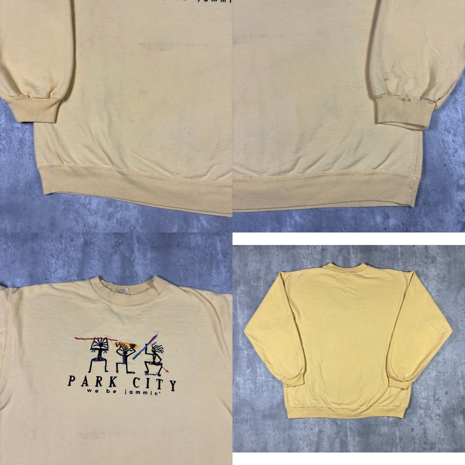 Vintage VINTAGE Jamaica We Be Jammin Sweatshirt Pullover Yellow XL Embroidered Men Size US XL / EU 56 / 4 - 8 Thumbnail
