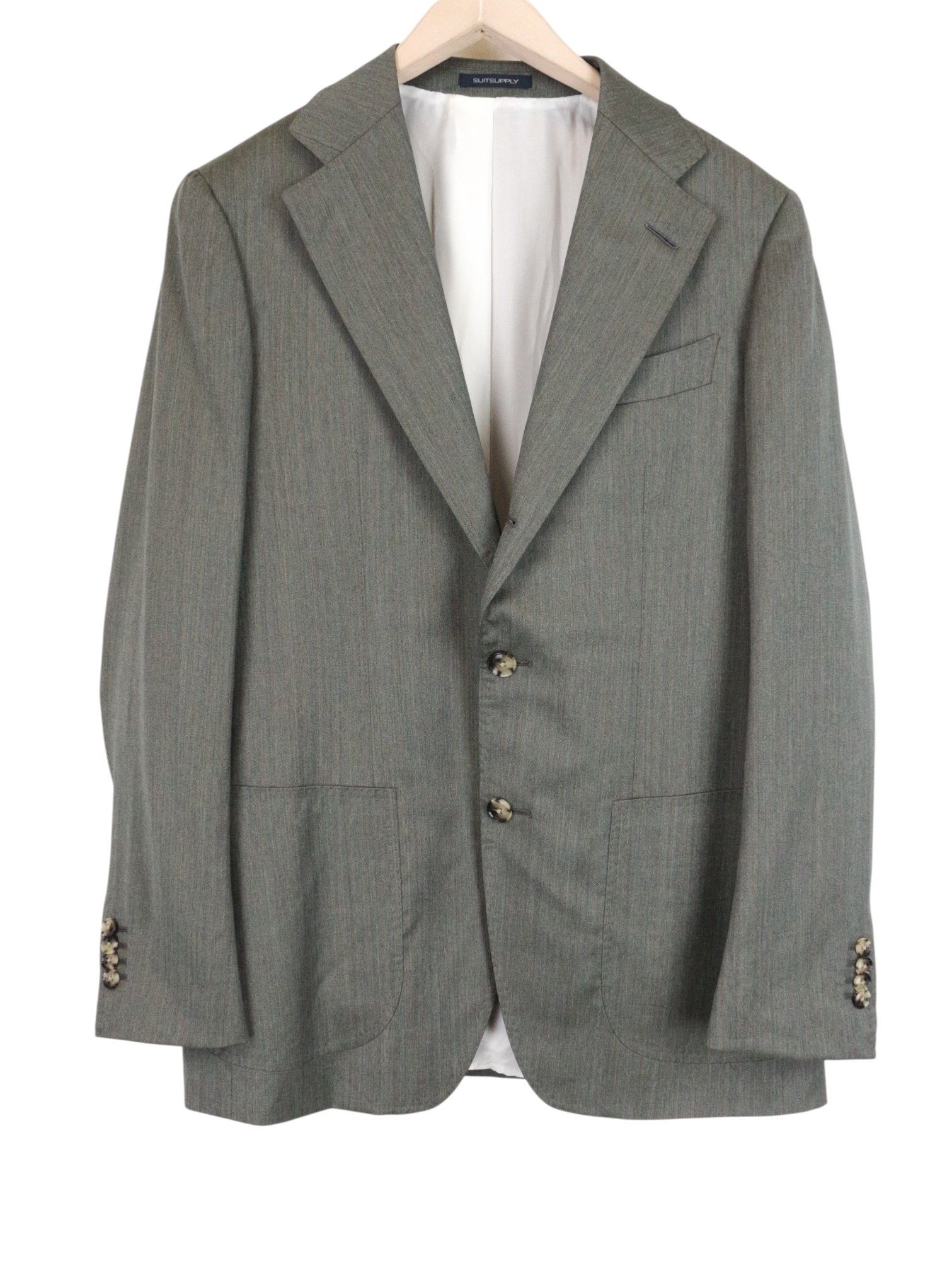 Suitsupply HAVANA UK38R Green Wool Silk Suit 66878 Size 38R - 2 Thumbnail