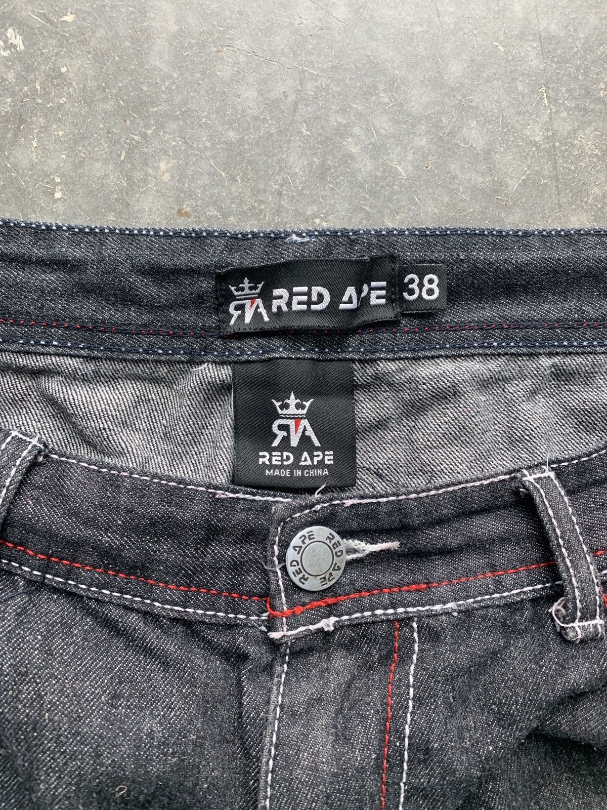 Southpole Crazy Vintage Y2K Red Ape Baggy Jeans Loose Skater Size US 36 / EU 52 - 4 Thumbnail