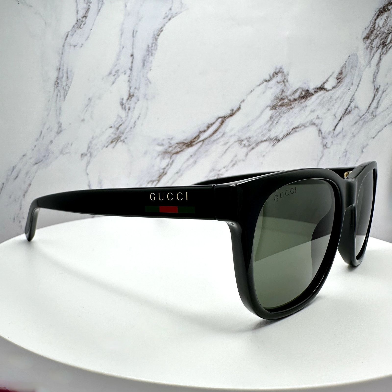 Gucci New GUCCI Sunglasses Black Square Gold Letter Logo Size ONE SIZE - 9 Thumbnail