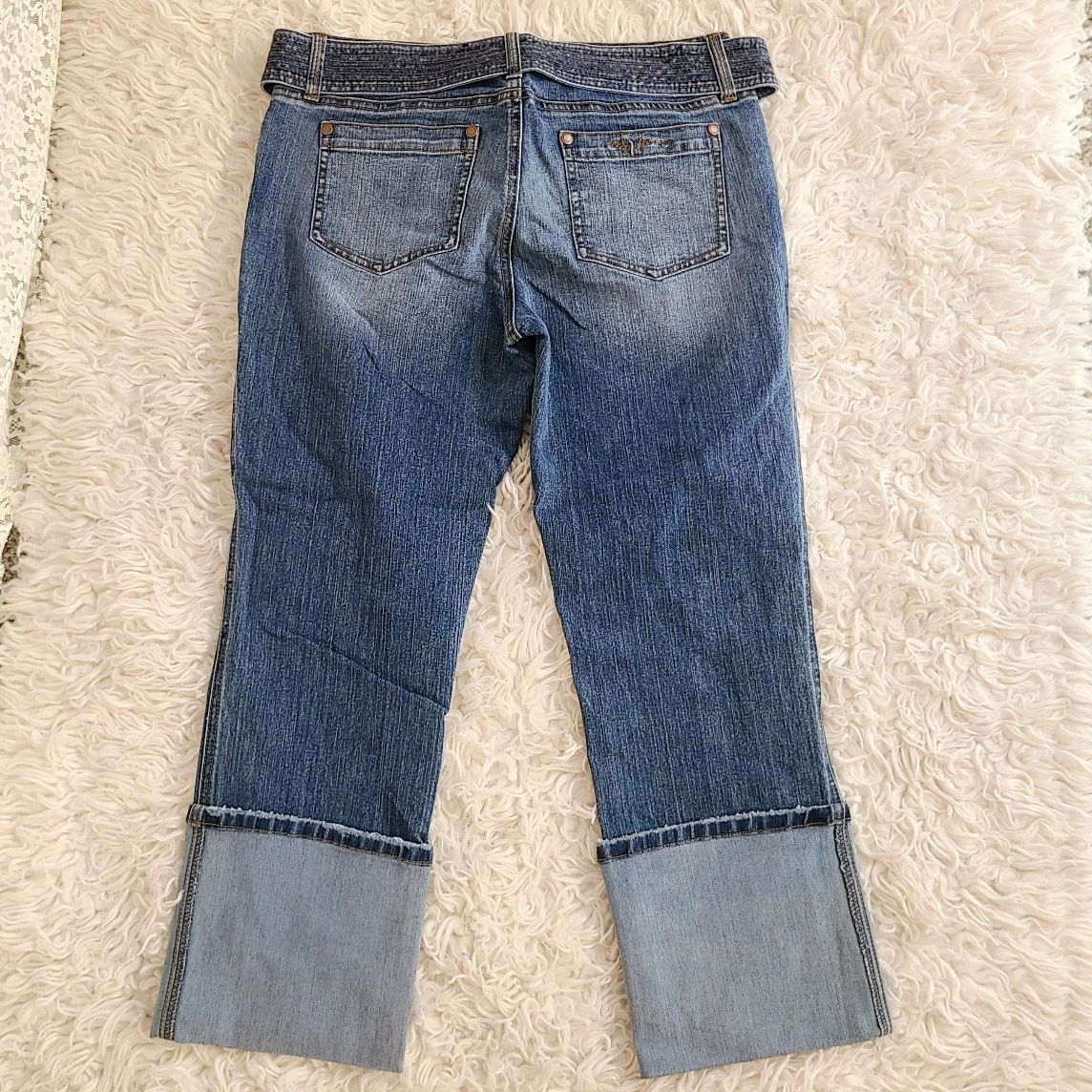 DKNY vintage Y2K DKNY jeans Low rise cuffed carpi denim jeans 8 Size 32" / US 10 / IT 46 - 2 Thumbnail