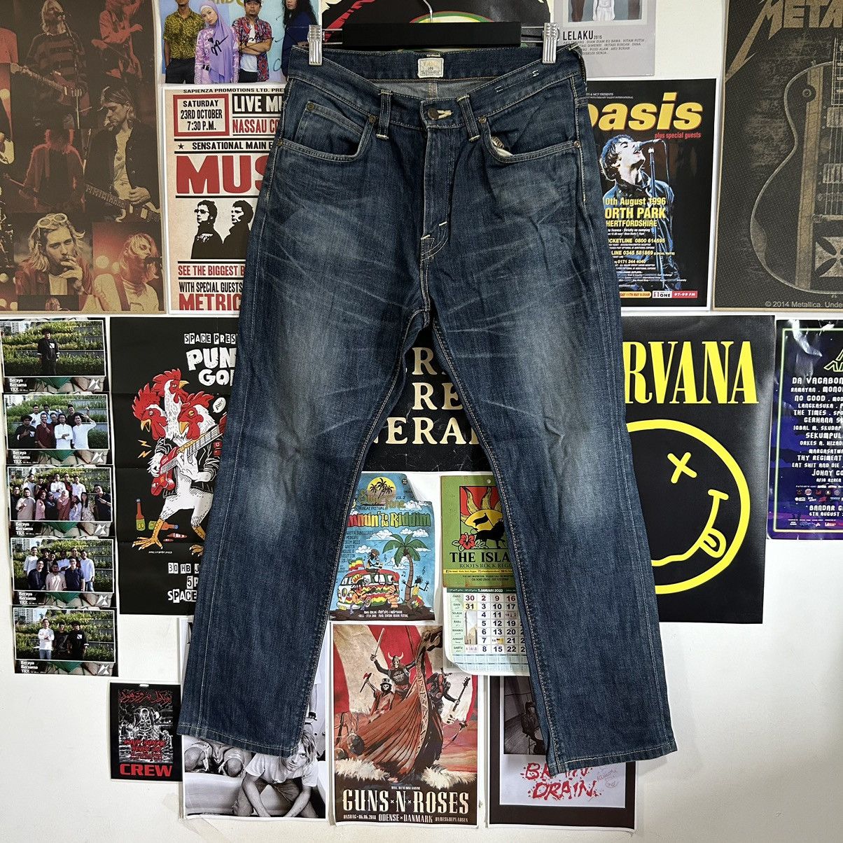 Lee Vintage Lee 101 Regular Narrow Japanese Distressed Denim Size US 30 / EU 46 - 1 Thumbnail
