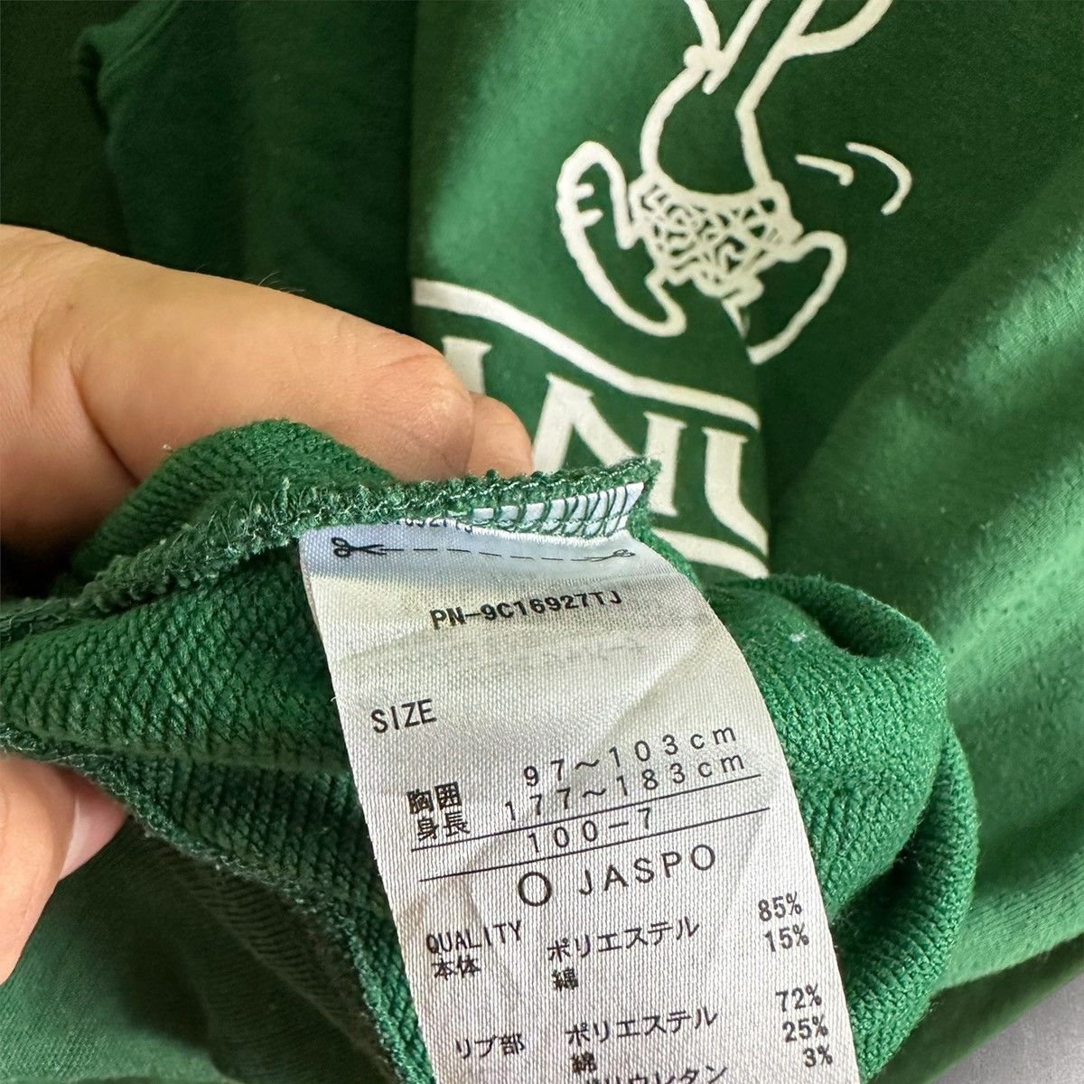 Peanuts × Vintage Vintage Peanut X Snoopy&Woodstock Green Crewneck Sweatshirt Size US M / EU 48-50 / 2 - 6 Thumbnail