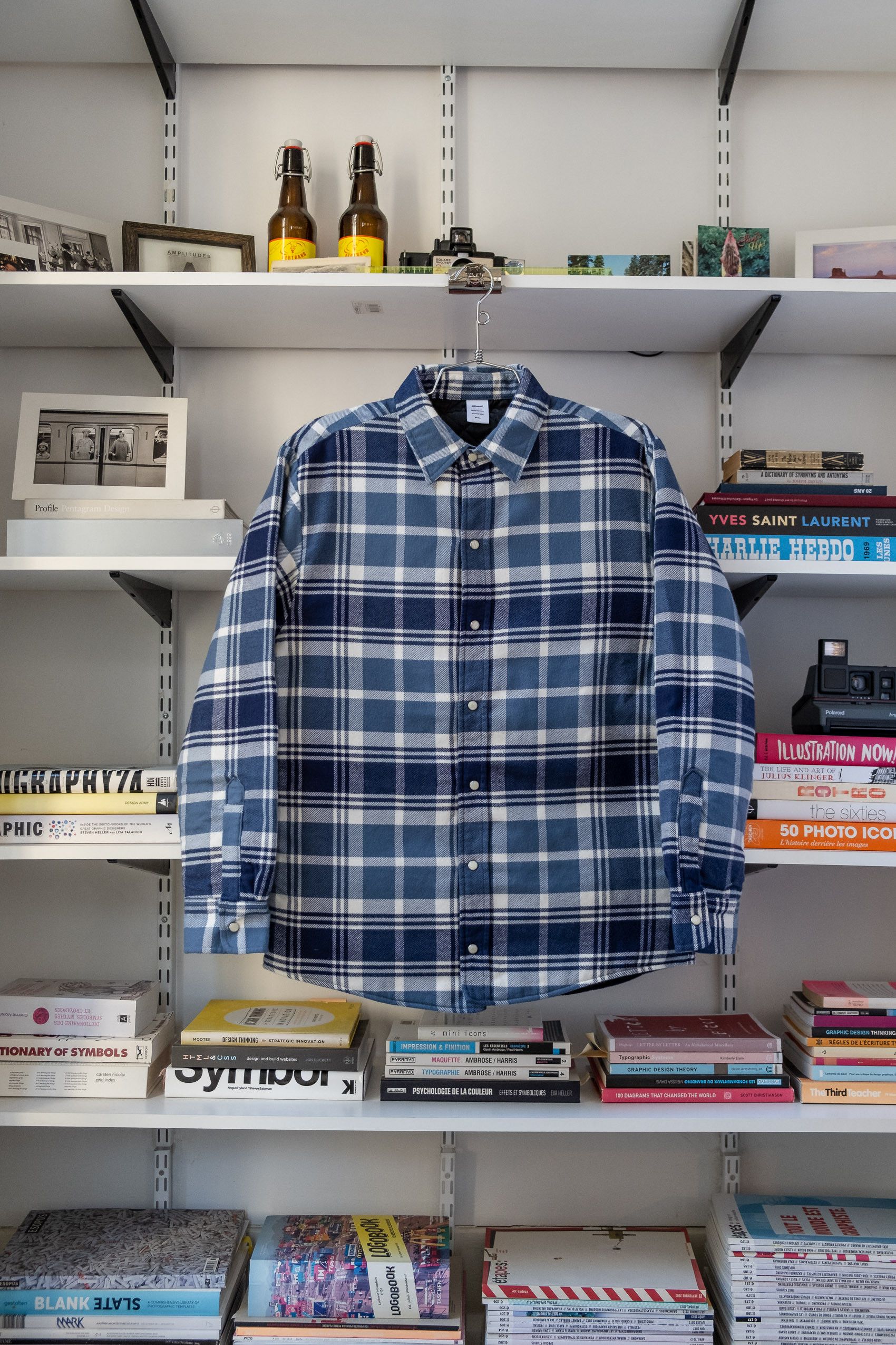 jjjjound thermal shirt blue s