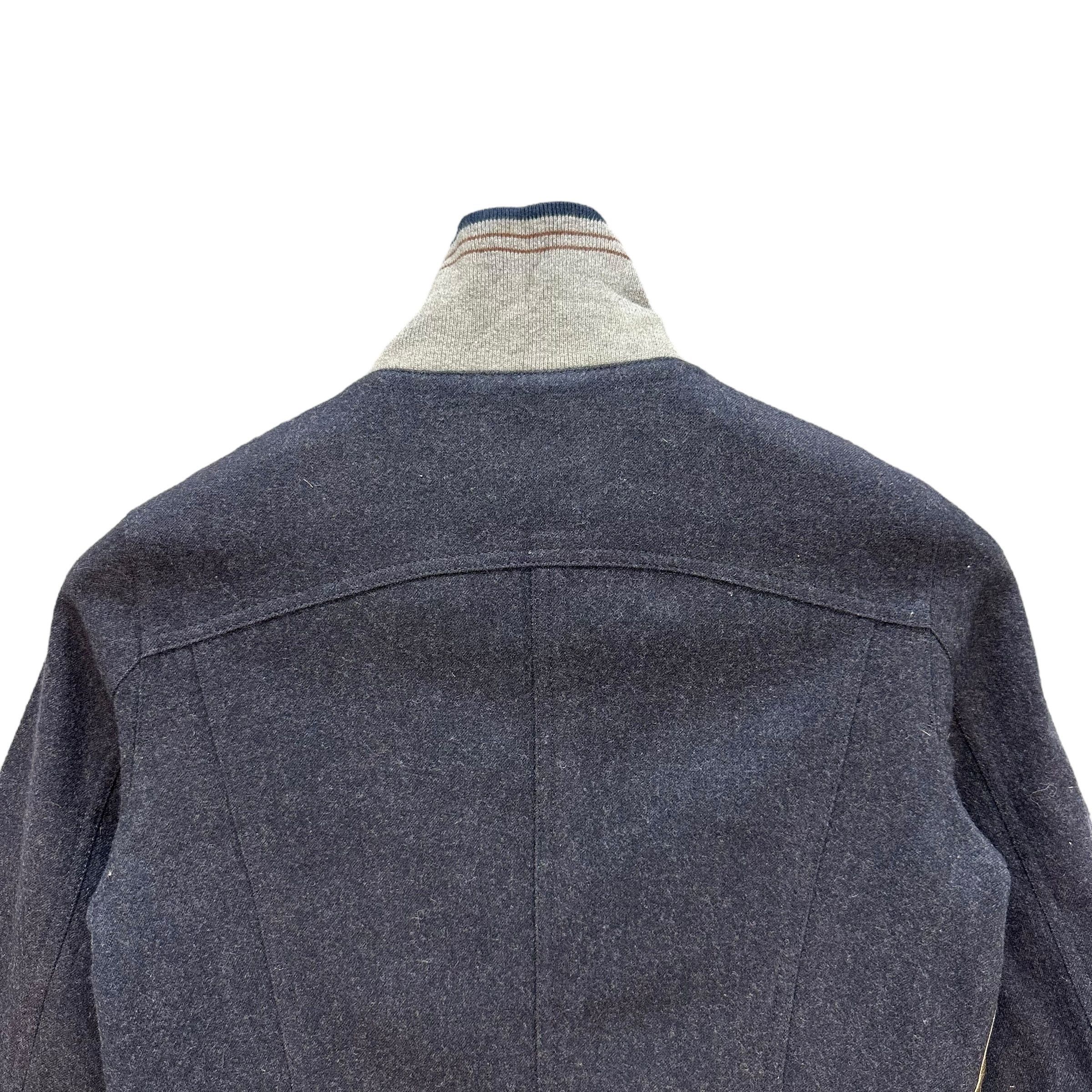 Japanese Brand ARTI CHAUT Leather Part Turtle Neck Wool Jacket #A21-0492 Size S / US 4 / IT 40 - 13 Thumbnail