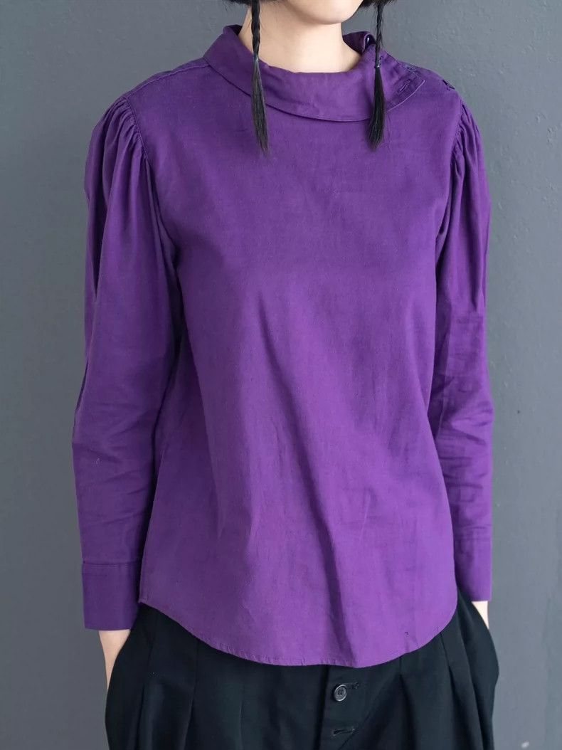 Kenzo KENZO Vintage purple small round neck shirt in early days Size M / US 6-8 / IT 42-44 - 4 Thumbnail