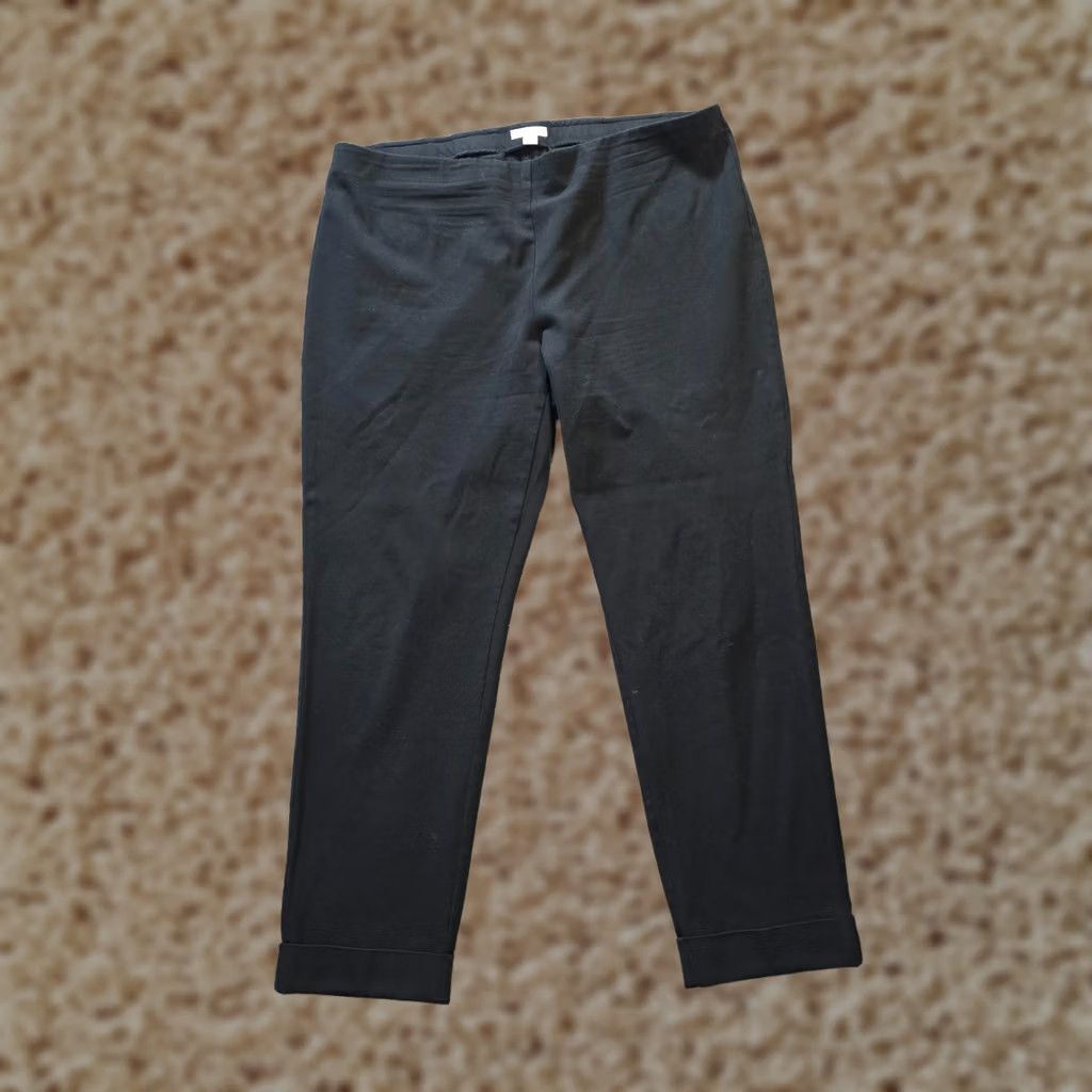 J. Jill J. Jill Pants Women 14 Black Premium Bi Stretch Ankle Career Casual Cuffed Size 36" / US 14 / IT 50 - 1 Thumbnail