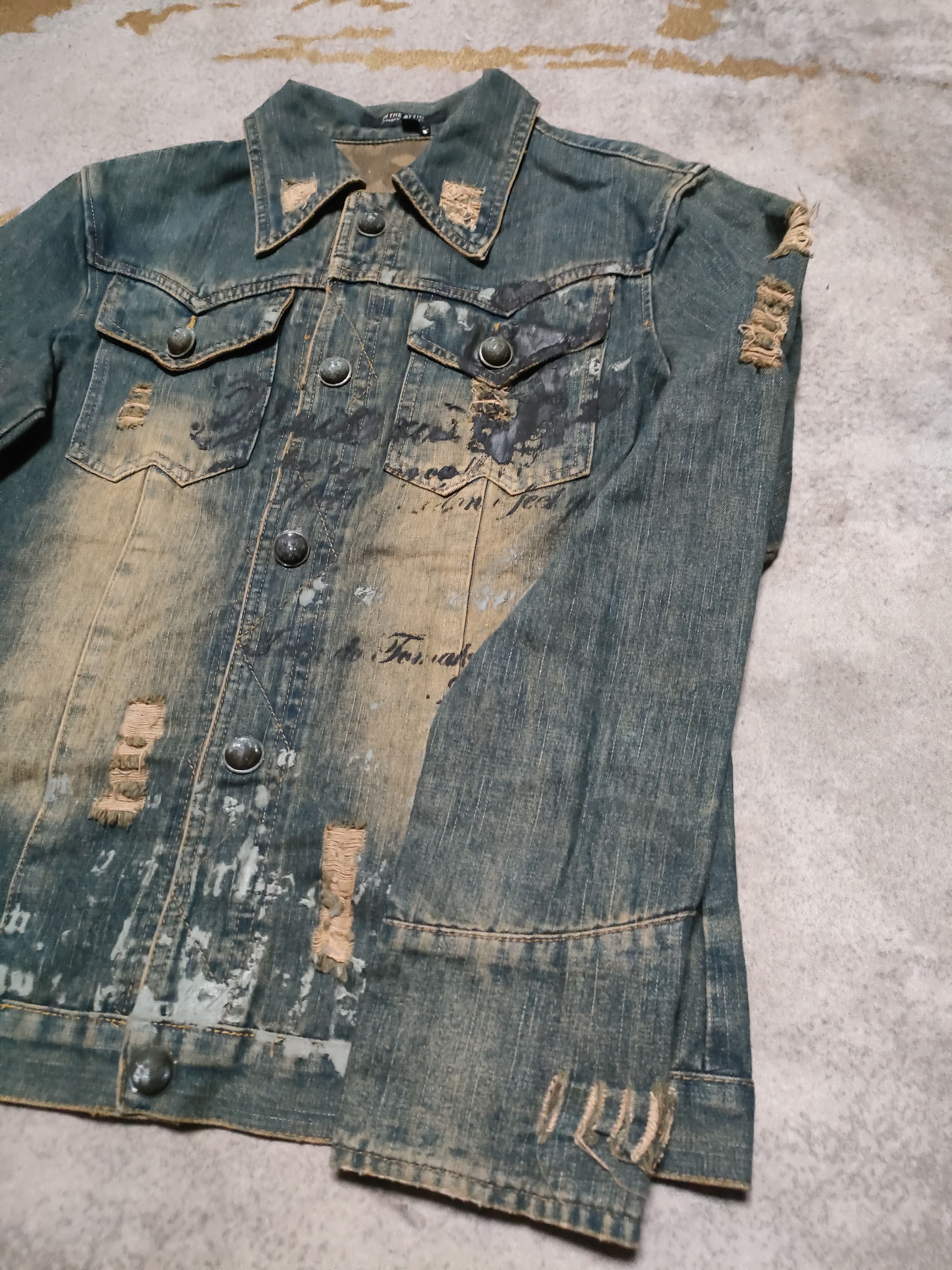 In The Attic In The Attic Distressed Design Denim Jacket Size US M / EU 48-50 / 2 - 5 Thumbnail