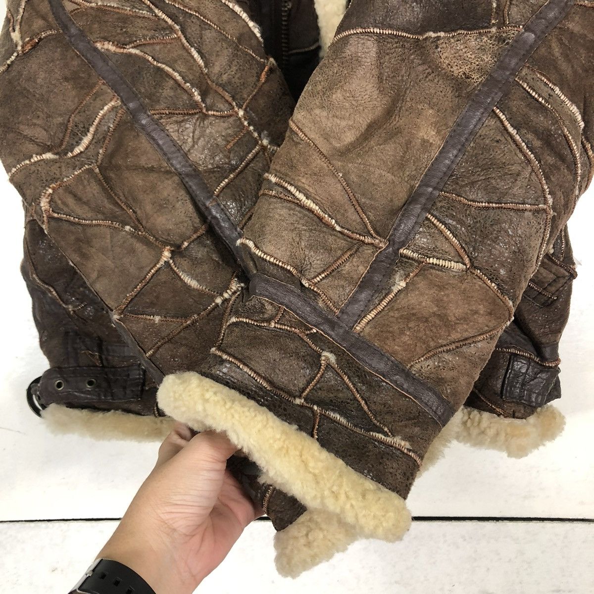 Japanese Brand 🔥VINTAGE SHEARLING B3 JACKET PATCH WORK HAI SPORTING GEAR Size US M / EU 48-50 / 2 - 15 Thumbnail