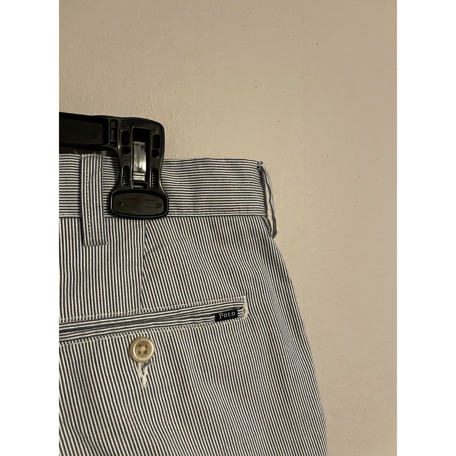 Polo Ralph Lauren Polo Ralph Lauren Classic Fit Light Blue Pinstripe Stifel Pants Men's 36x30 Size US M / EU 48-50 / 2 - 2 Thumbnail