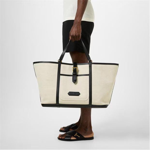 Tom Ford o1g2r1mq0724 Size: OS / Canvas Tote Bag in Cream Size ONE SIZE - 1 Thumbnail