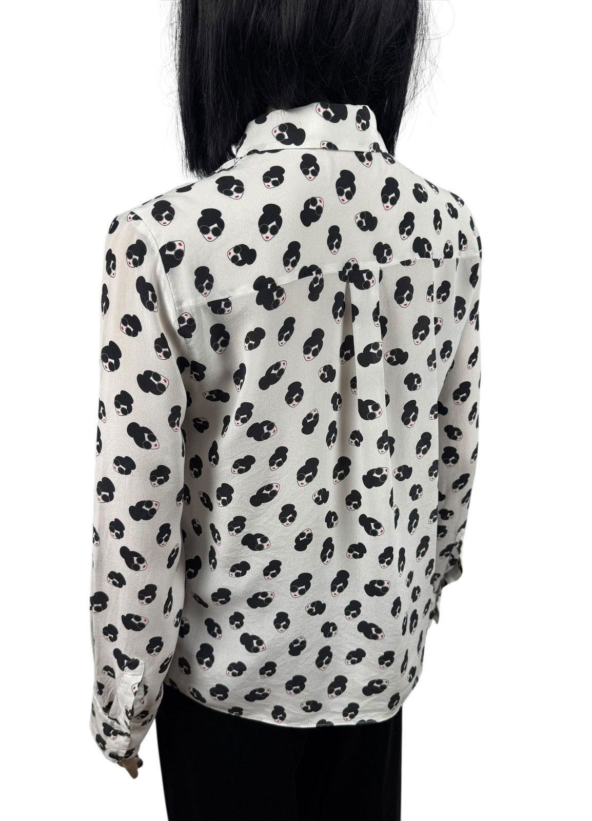 Alice + Olivia Alice + Olivia Stace Face Willa Silk Blouse Button Up Size XS / US 0-2 / IT 36-38 - 7 Thumbnail