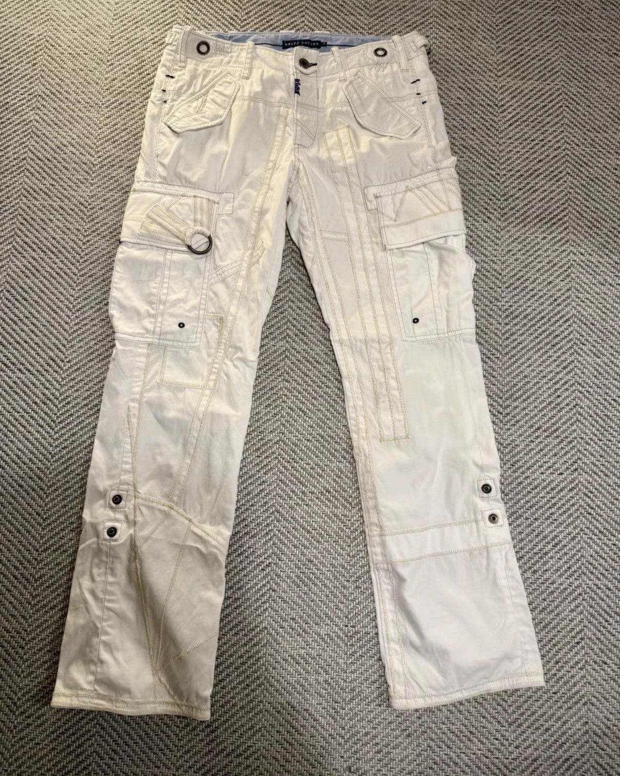 Ralph Lauren Ralph Lauren Gimmick Deconstructed White Cargo Pants K24 Size US 34 / EU 50 - 1 Thumbnail