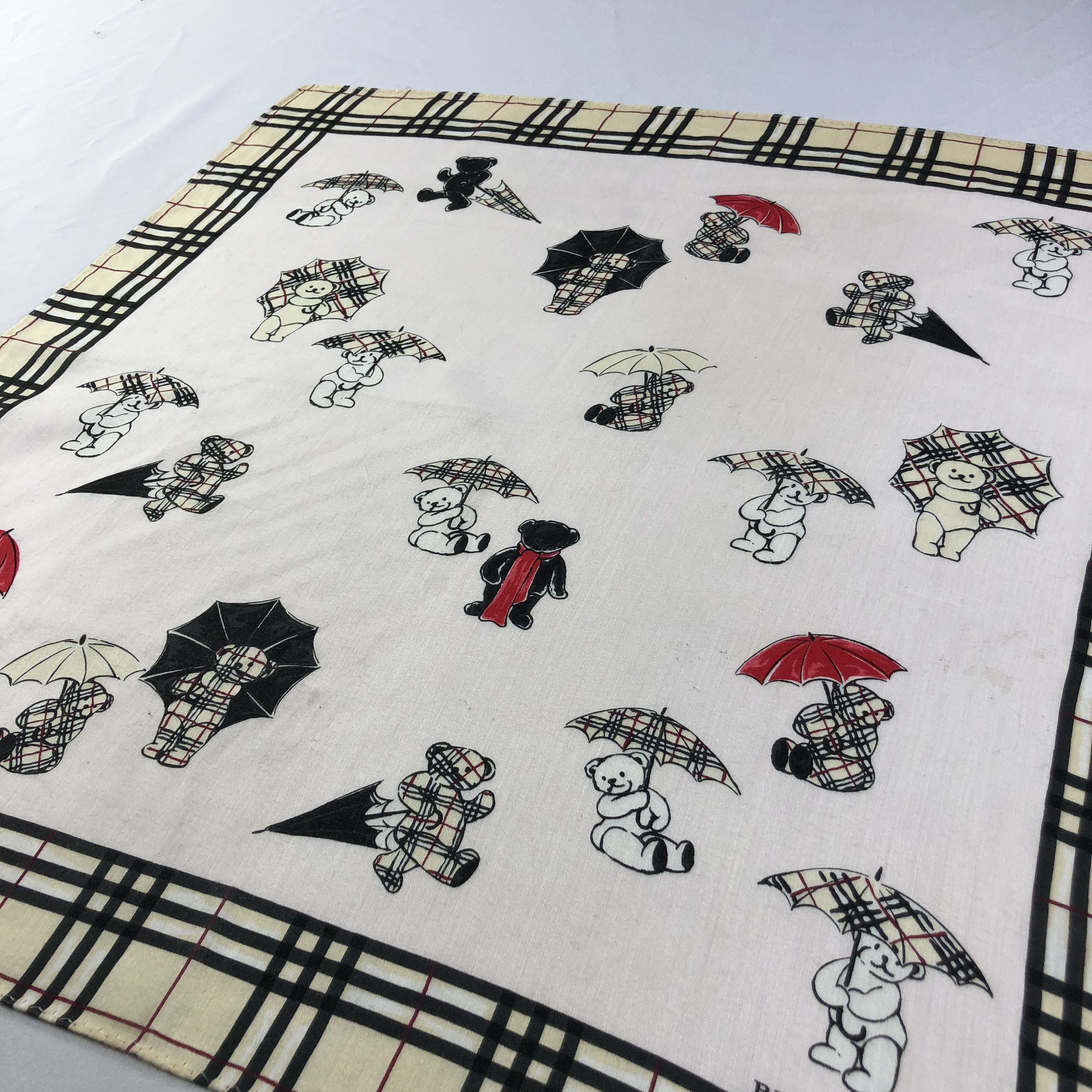 Burberry Burberry Bears Handkerchief Neckerchief Bandana H1677 Size ONE SIZE - 3 Thumbnail