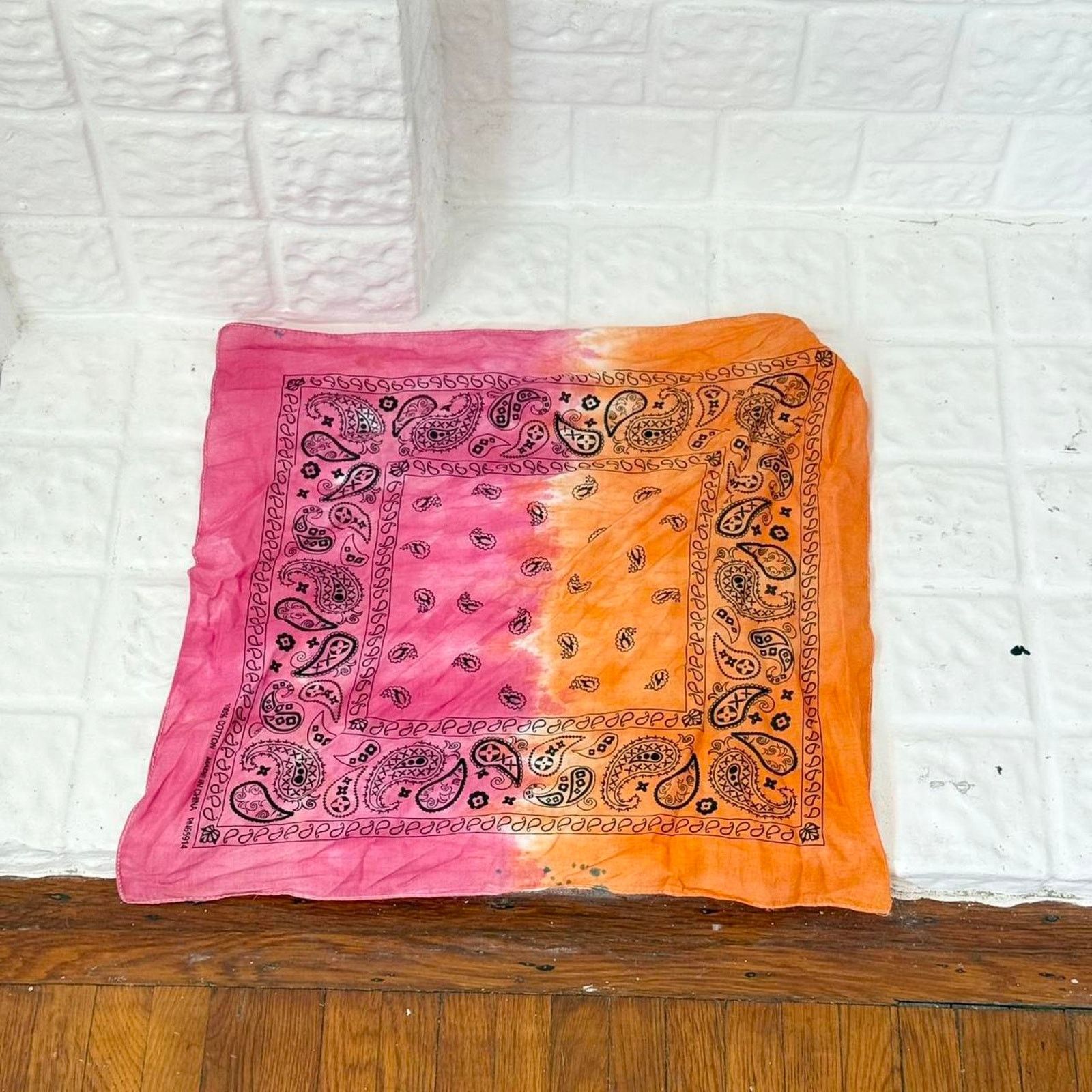 Other ✿ hand dyed sunset bandana ✿ Size ONE SIZE - 1 Thumbnail
