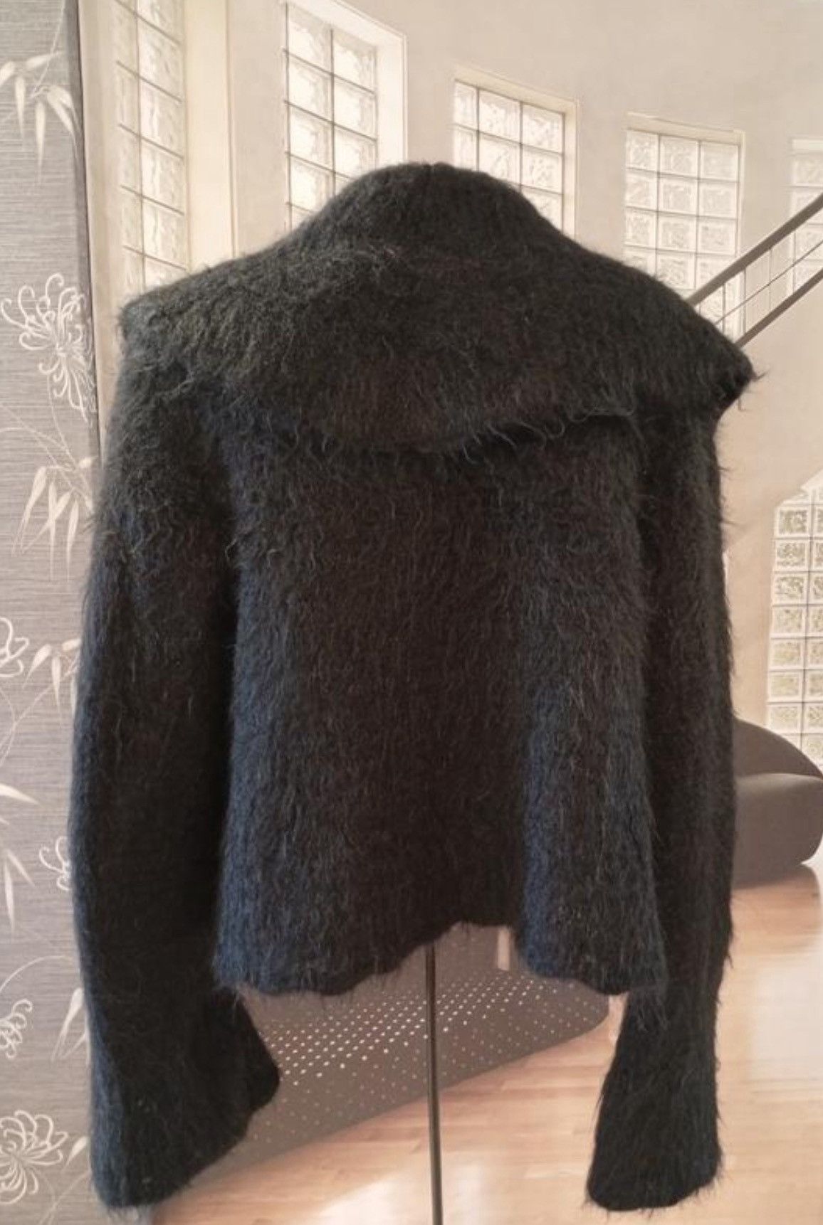 Hermes Rare Vintage 1990s Hermes Mohair Black Jacket Size S / US 4 / IT 40 - 4 Thumbnail