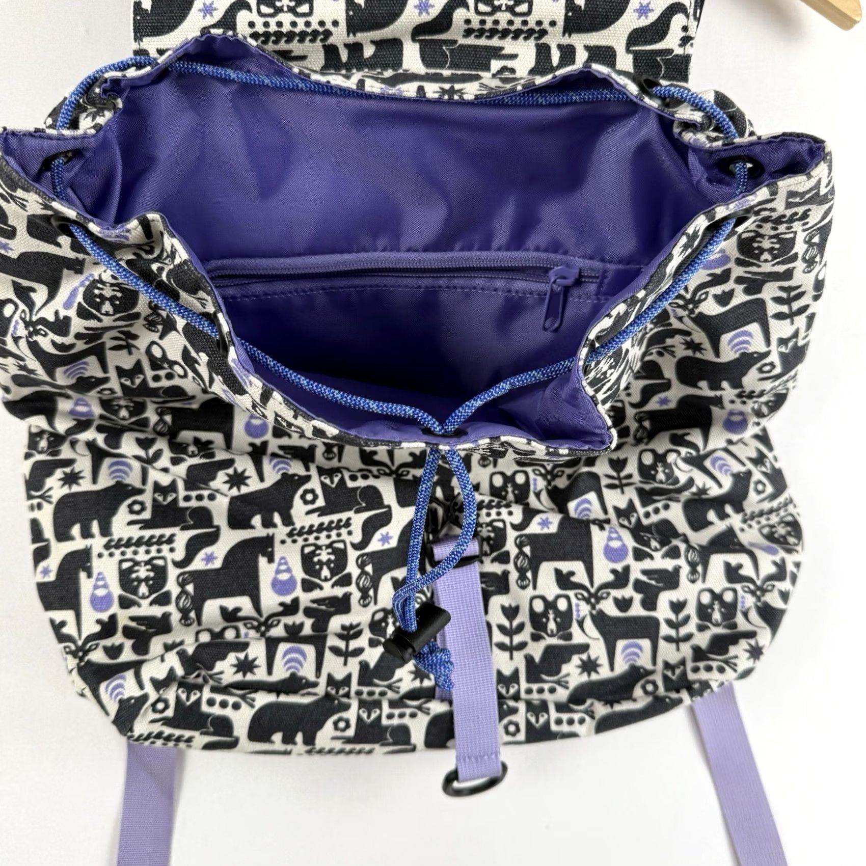 KAVU KAVU Backpack Satchel Pack Charcoal Multicolor Polyester Lining Purple Women NWT Casual Workwear Gift Ideas Womens Backpack Bag Satchel Pack KAVU Size ONE SIZE - 4 Thumbnail