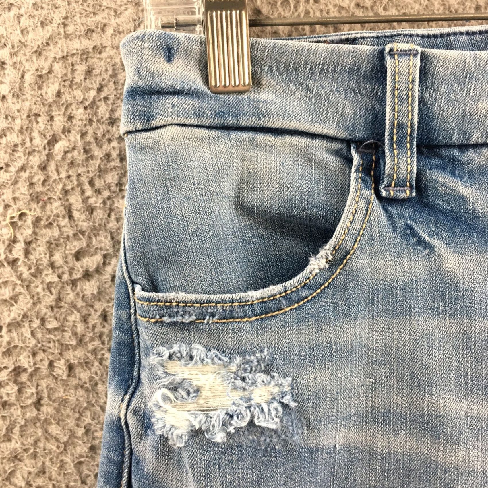 American Eagle Outfitters American Eagle Outfitters Skinny Jeans Womens 8 Blue Denim Mid Rise Distressed Zip Fly Size 30" / US 8 / IT 44 - 3 Thumbnail