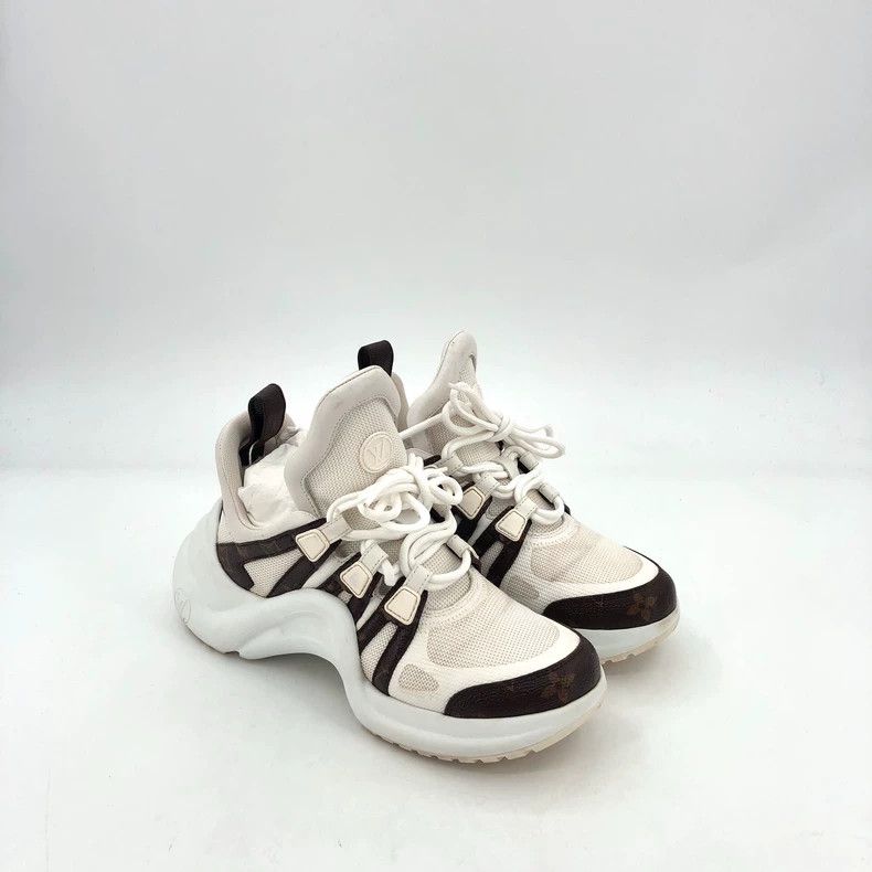 Louis Vuitton Louis Vuitton Color-block classic presbyopic lace-up platf Size US 5 / EU 37 - 2 Thumbnail