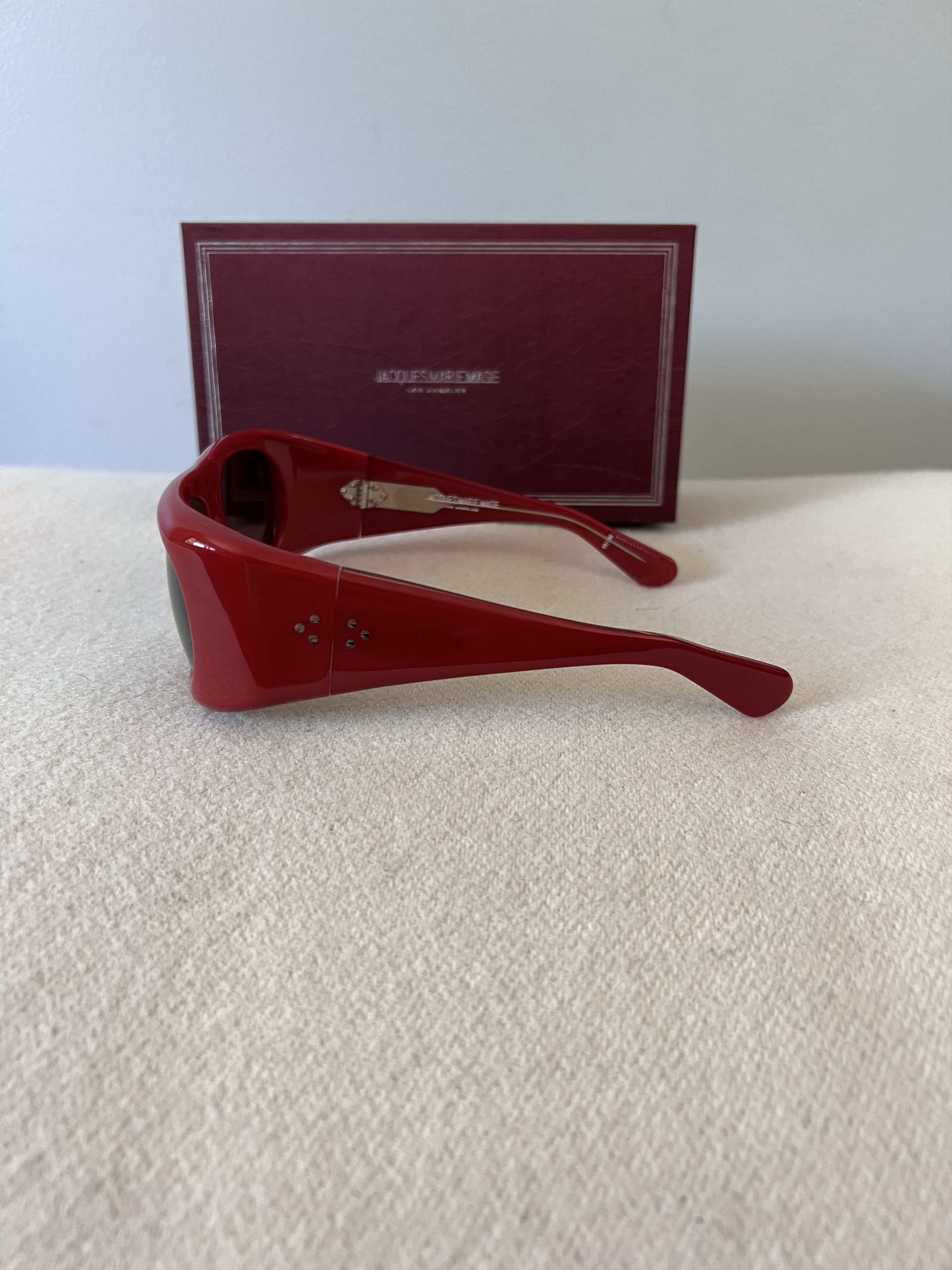 Jacques Marie Mage Jacques Marie Mage Benson Sunglasses in Vermillion Red Size ONE SIZE - 3 Thumbnail