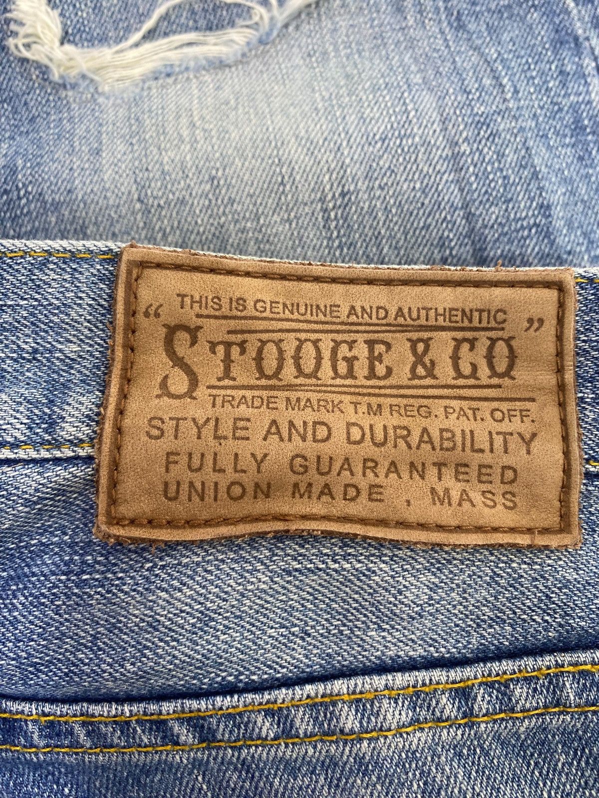 Other Stooge & Co Faded Wash Style Ripped Patchwork Jeans Size US 30 / EU 46 - 10 Thumbnail