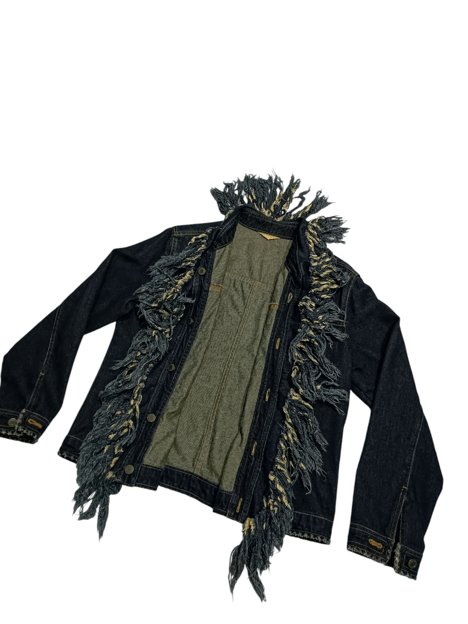 Japanese Brand Japanese Brand Fringe Denim Jacket Size US L / EU 52-54 / 3 - 4 Thumbnail