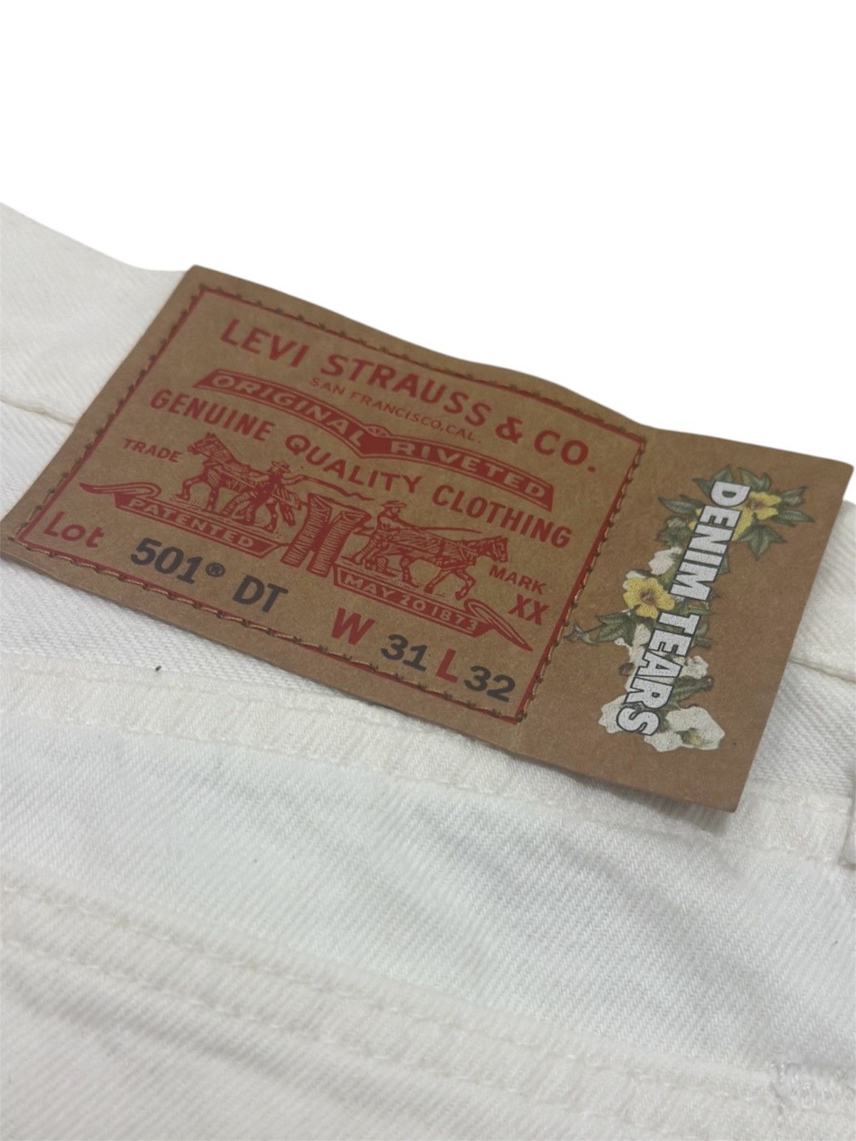 DENIM TEARS × Levi's Levi x Denim Tears white skinny jean Size US 31 - 8 Thumbnail
