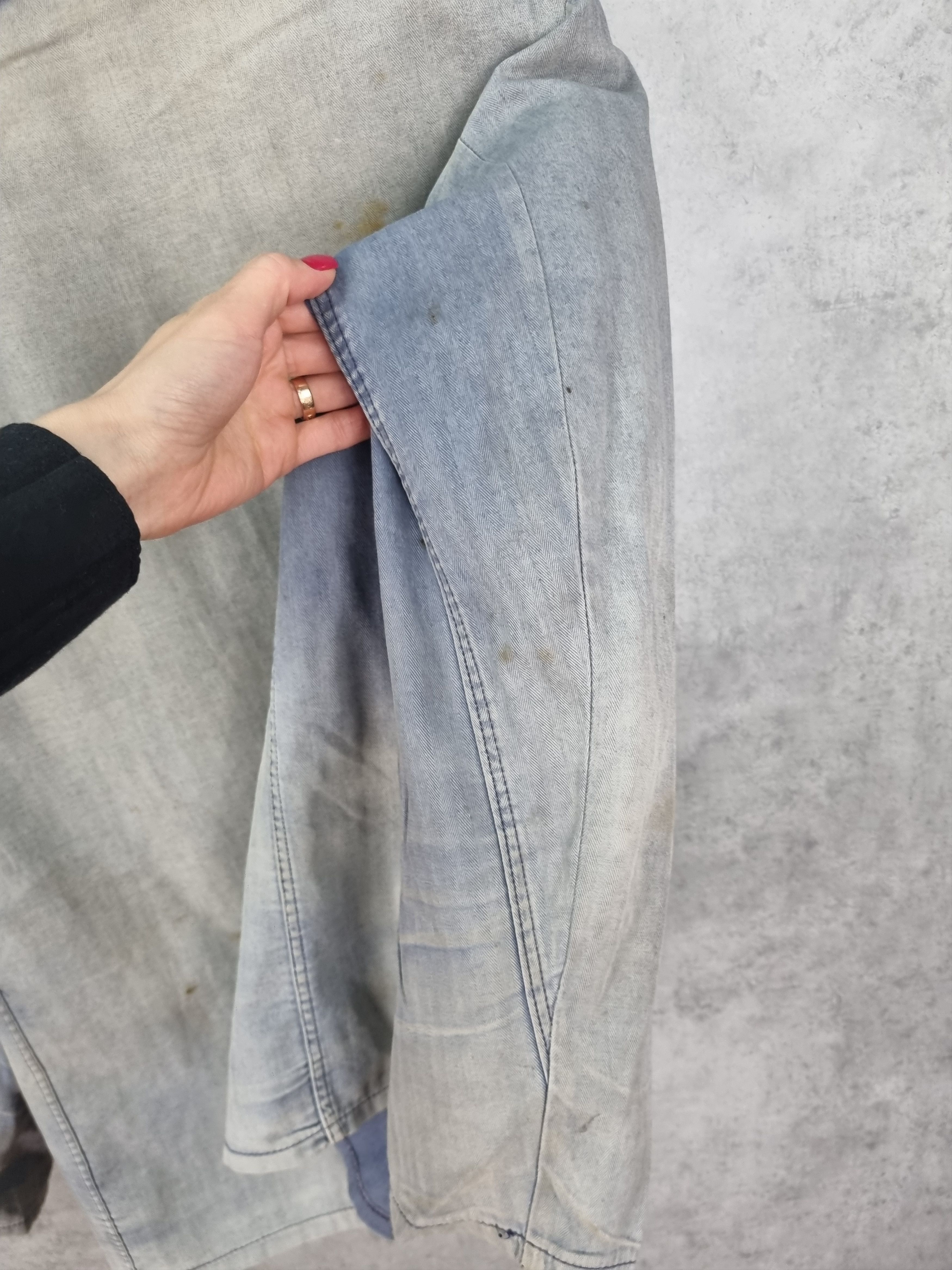 Vintage Unique Destroyed Faded Dirty Painted Worker Vintage Jacket Size US XXL / EU 58 / 5 - 8 Thumbnail