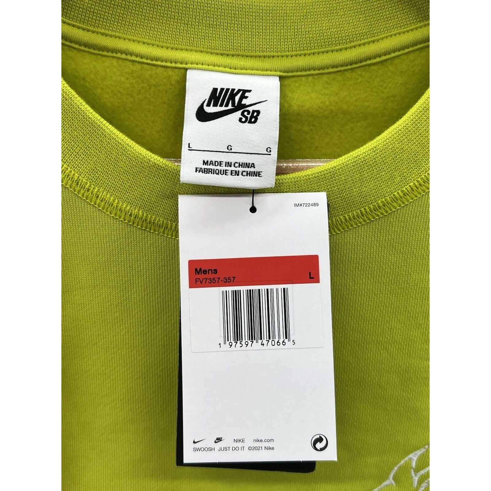 Nike Nike SB Yellow Cropped Stallion Sweatshirt Large FV7357-357 Size US L / EU 52-54 / 3 - 3 Thumbnail