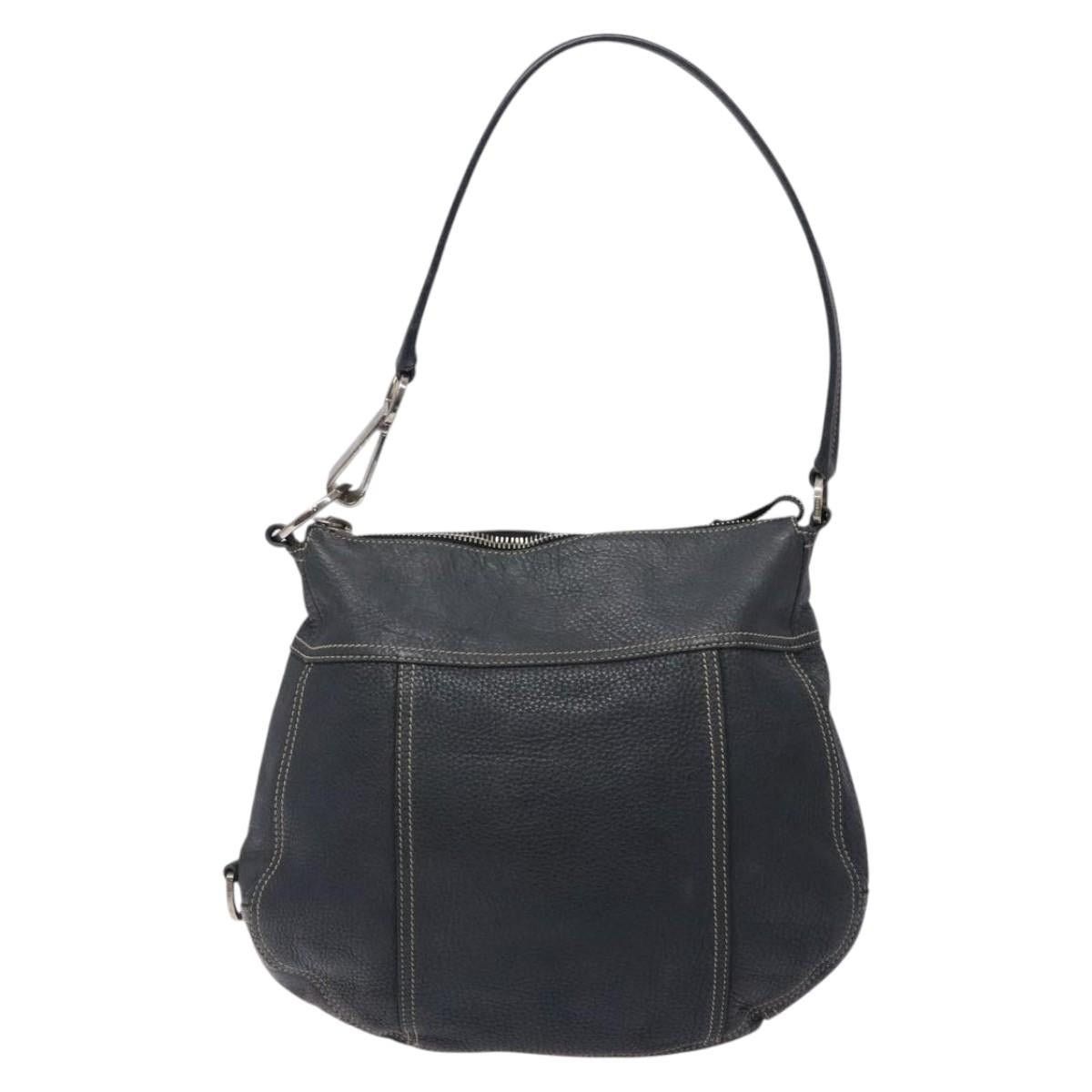 Prada PRADA Shoulder Bag Leather Navy Silver Size ONE SIZE - 2 Thumbnail