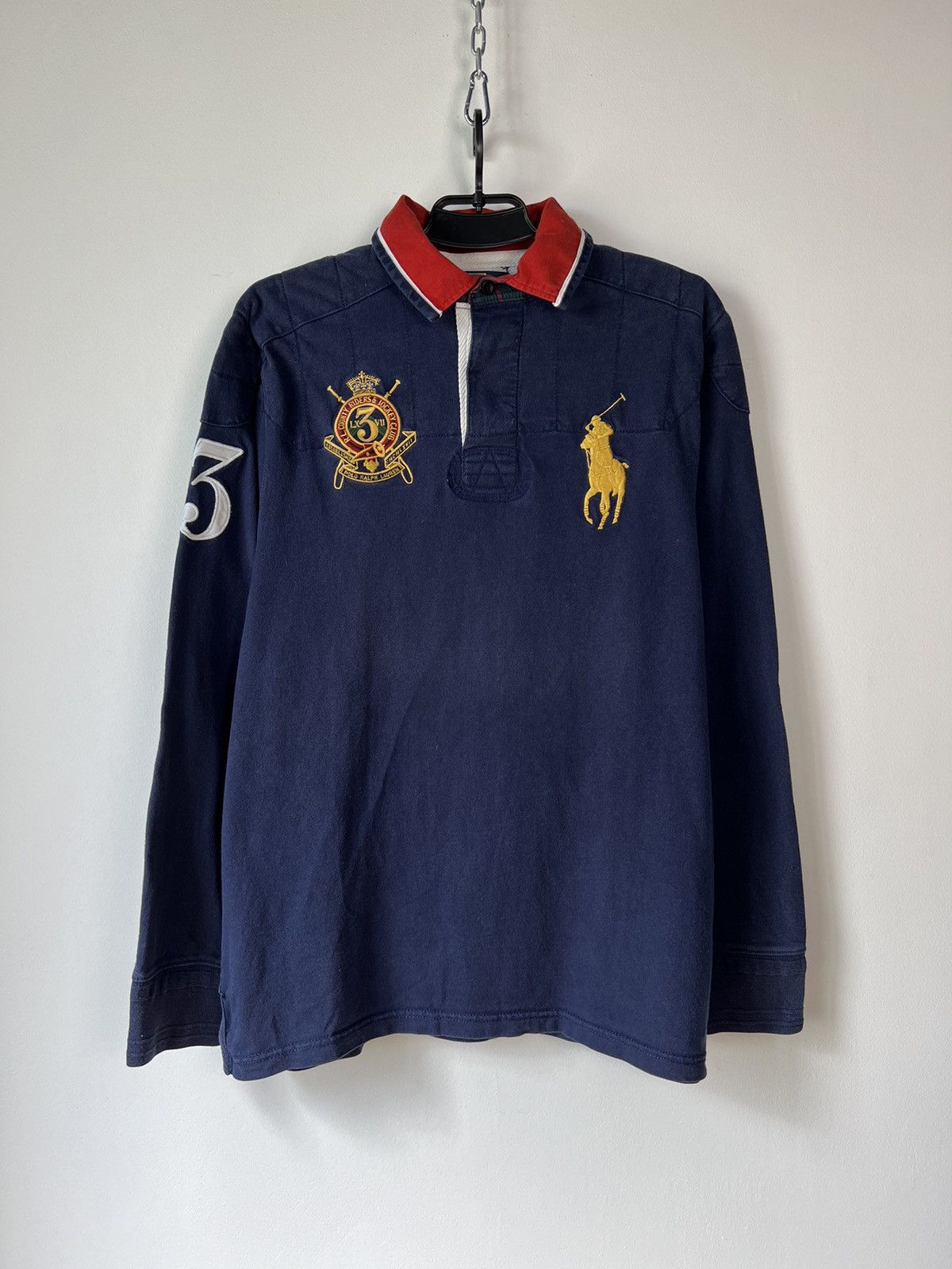 Polo Ralph Lauren Vintage Rugby Custom Fit Big Horse Sz L