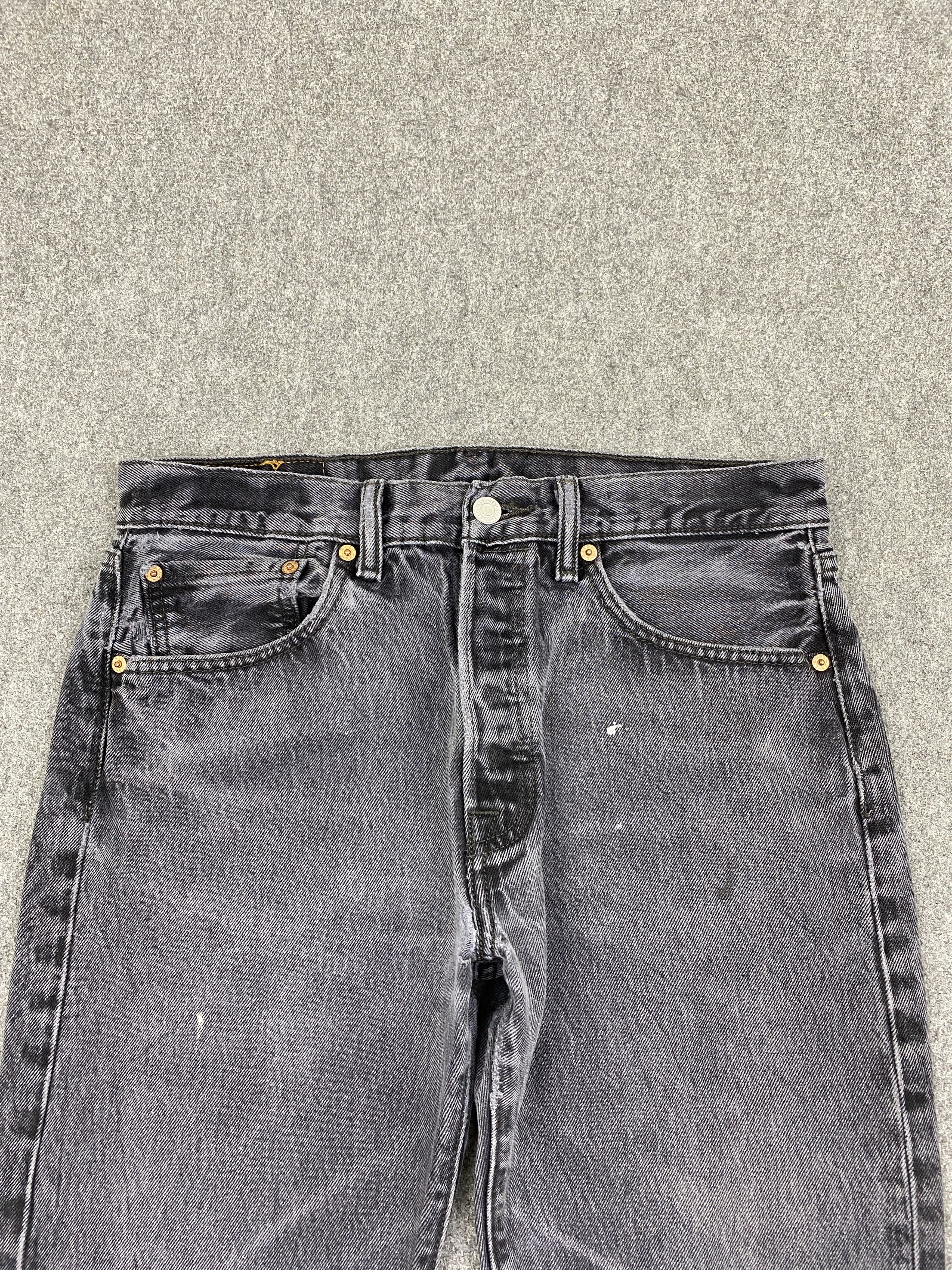 Levi's Vintage Levis 501 Distressed Faded Black Jeans DP2733 Size US 31 - 2 Thumbnail