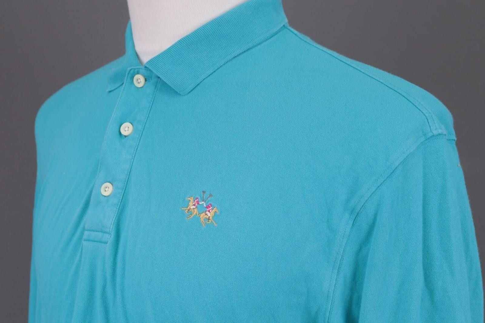 La Martina La Martina Buenos Aires Slim Fit Blue Polo Shirt Size XL Size US XL / EU 56 / 4 - 7 Thumbnail