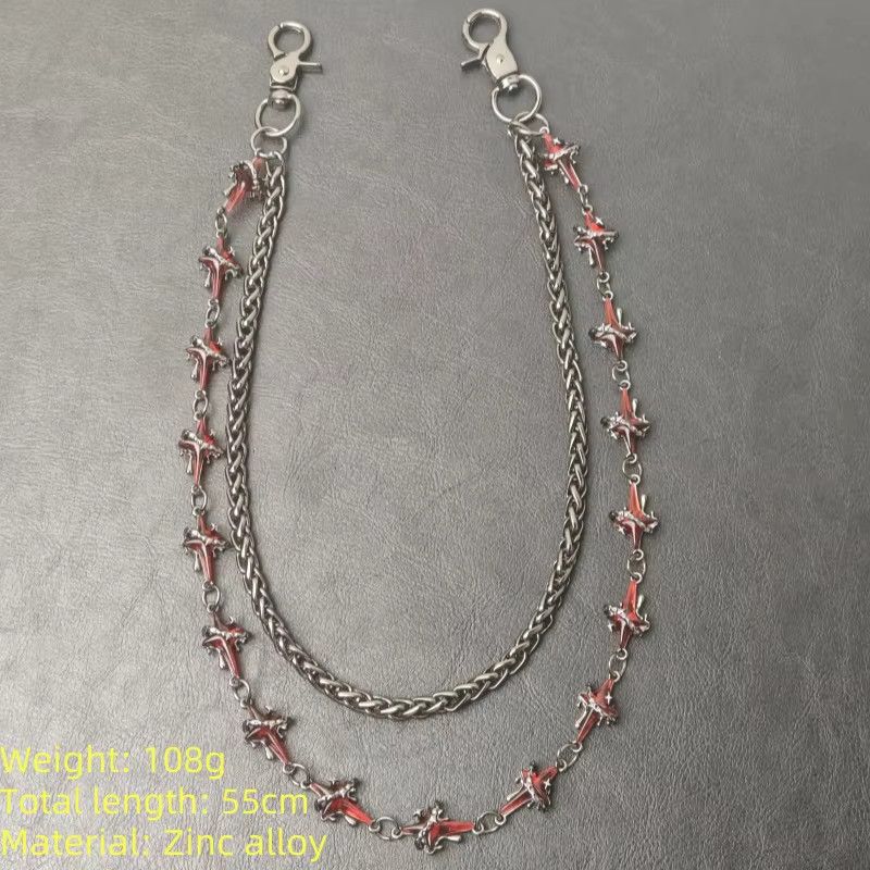 Jewelry Bloodstone Four Pointed Star Pants Chain Size ONE SIZE - 3 Thumbnail
