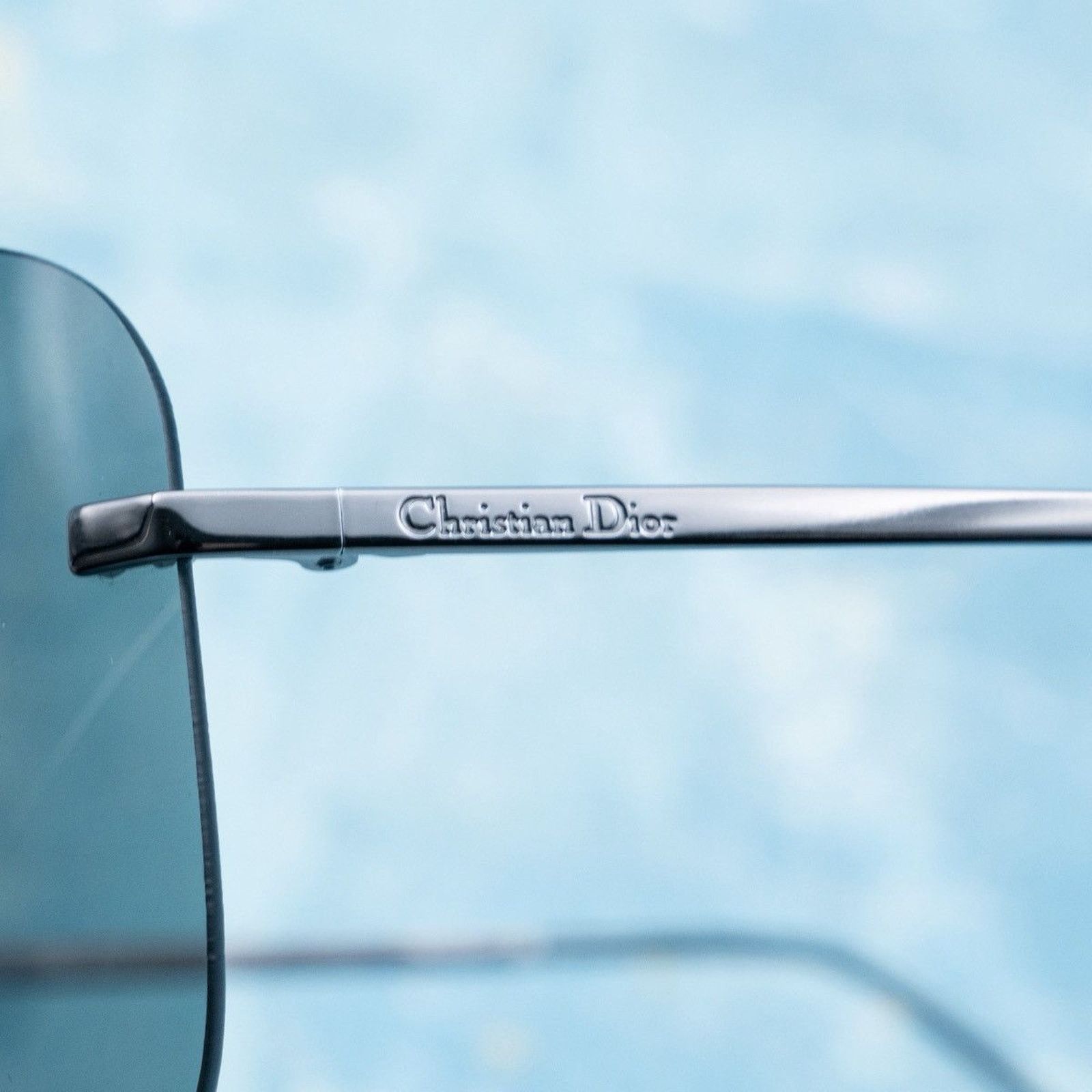 Dior × Vintage Vintage dior logo rimless oval shield aviator sunglasses Size ONE SIZE - 7 Thumbnail