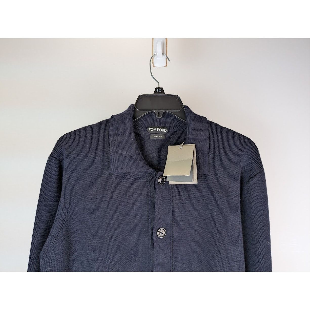 Tom Ford o1rshd1 Knitwear Button Sweater in Navy Size US L / EU 52-54 / 3 - 3 Thumbnail