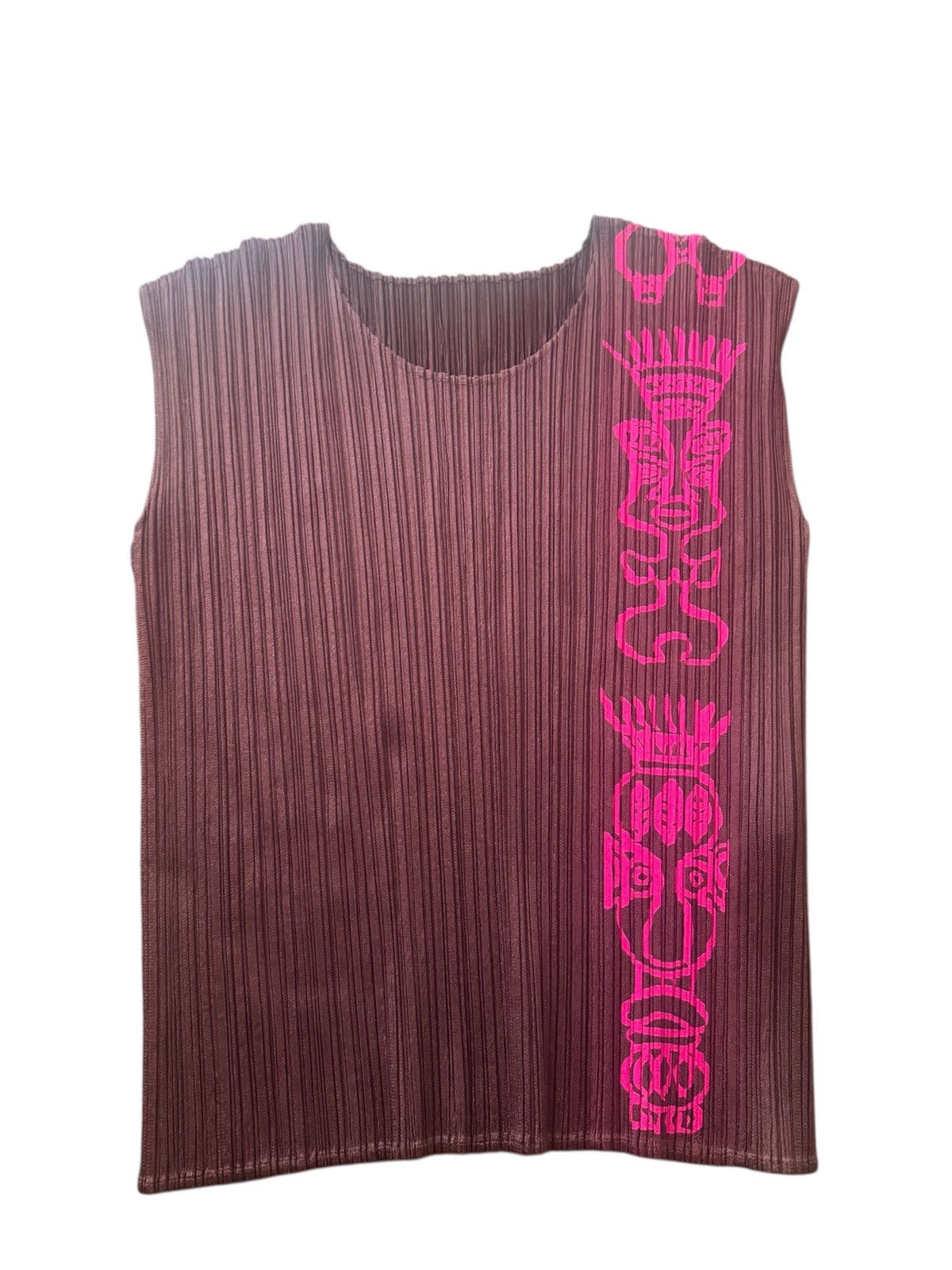 Pleats Please Issey Miyake Pleats Please Issey Miyake Tiki Tank top Size L / US 10 / IT 46 - 1 Thumbnail