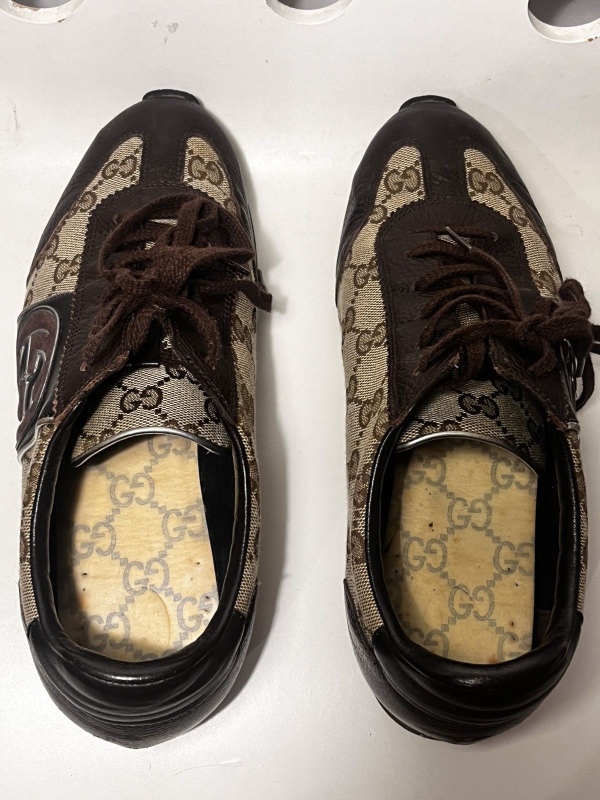 Gucci Gucci GG Logo Low Sneakers Size US 5.5 / EU 38 - 12 Thumbnail