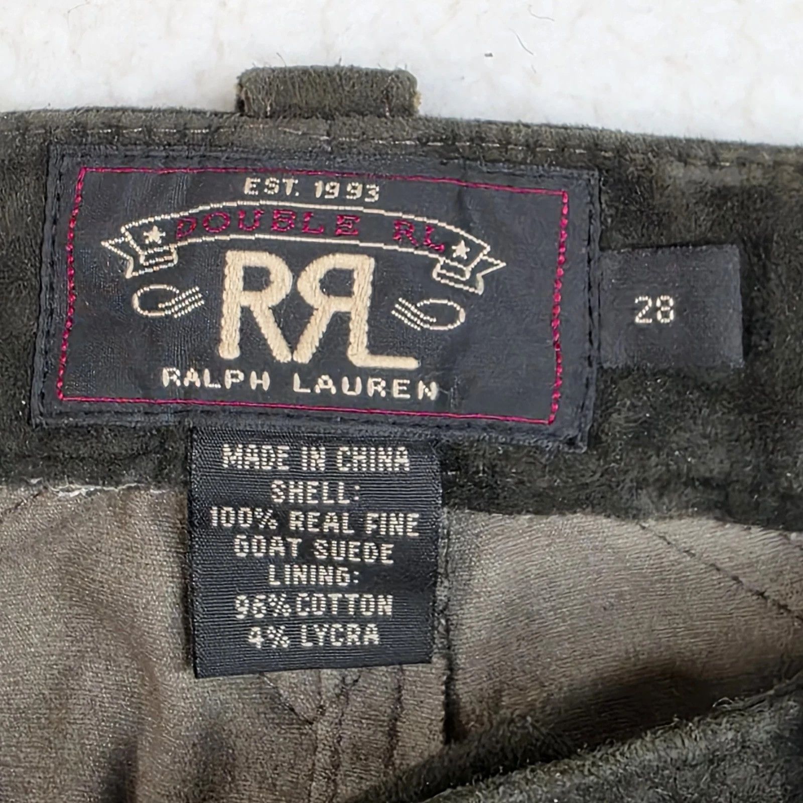 RRL Ralph Lauren Ralph Lauren Double RL RRL Slim Suede Roughout Western Pants Size US 30 / EU 46 - 5 Thumbnail