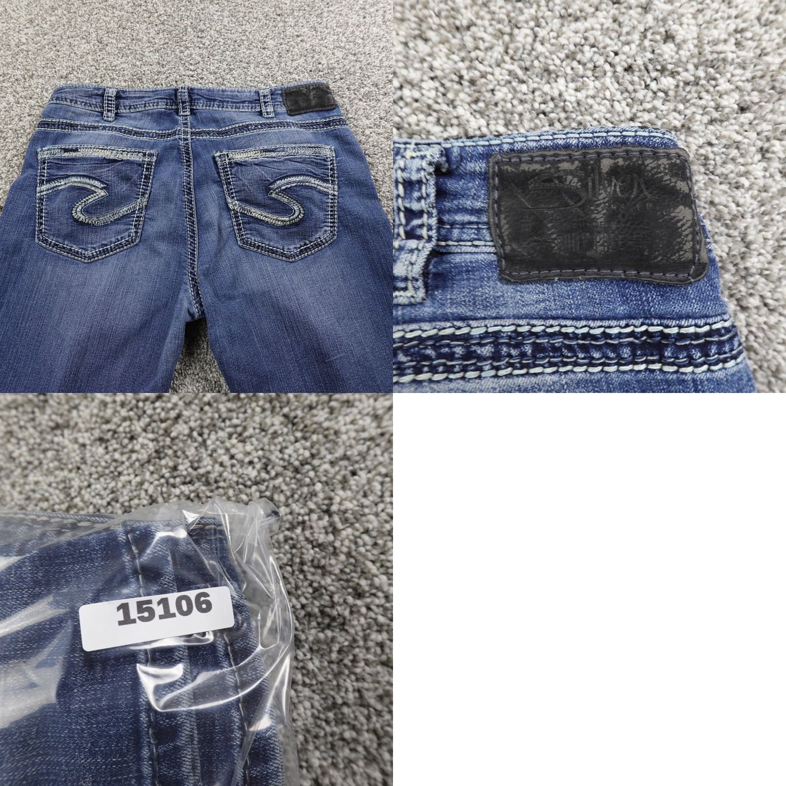 Silver Jeans Co. Silver Jeans Suki Jeans Womens 34 Dark Blue Denim Bootcut Stretch Western Flex 5-Pocket Size 24" / US 00 / IT 34 - 9 Thumbnail