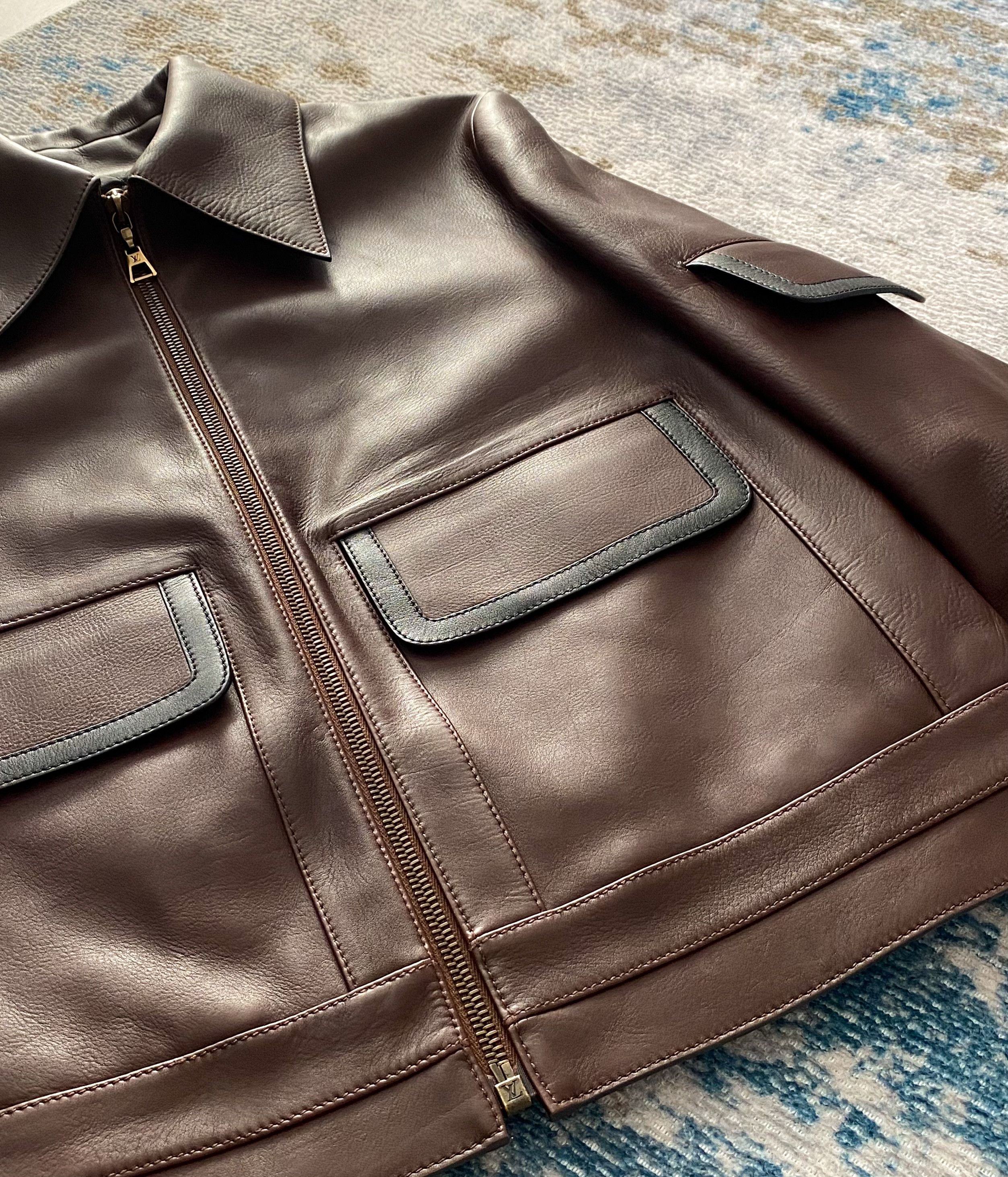 Louis Vuitton Louis Vuitton Leather Cropped Zip Front Jacket Size M / US 6-8 / IT 42-44 - 16 Thumbnail