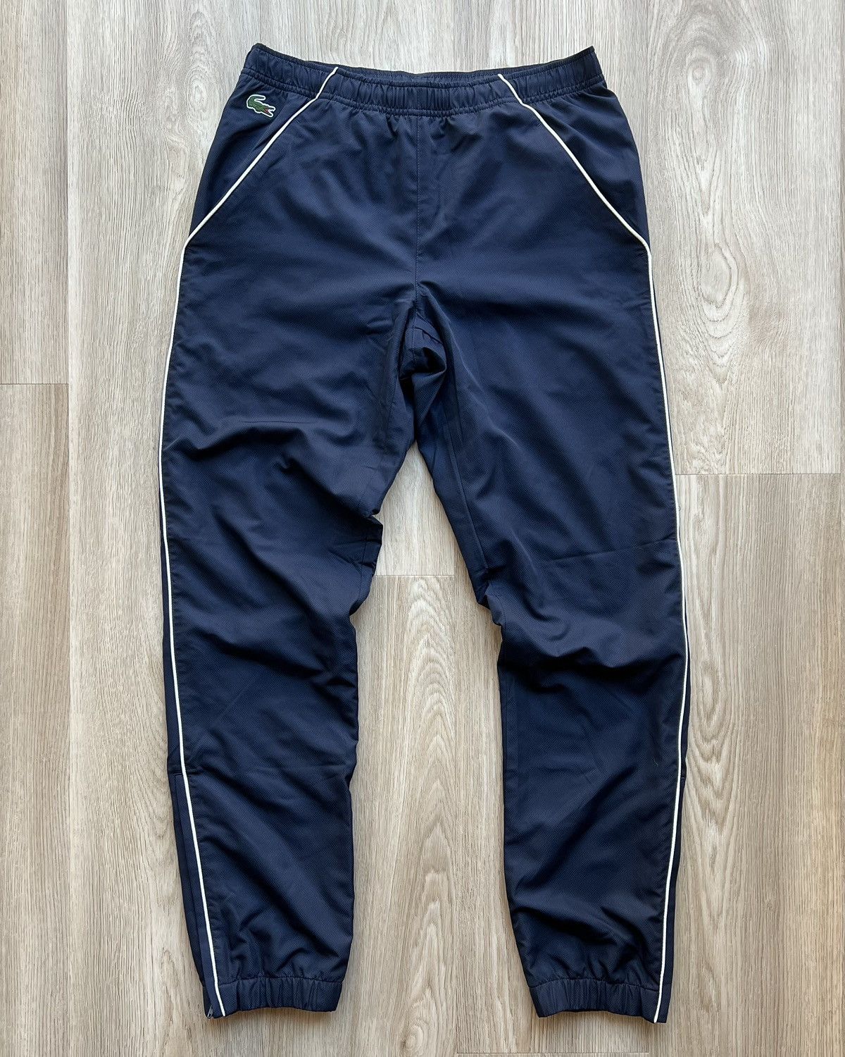 Vintage Lacoste Sport Nylon Track Pants Navy Blue