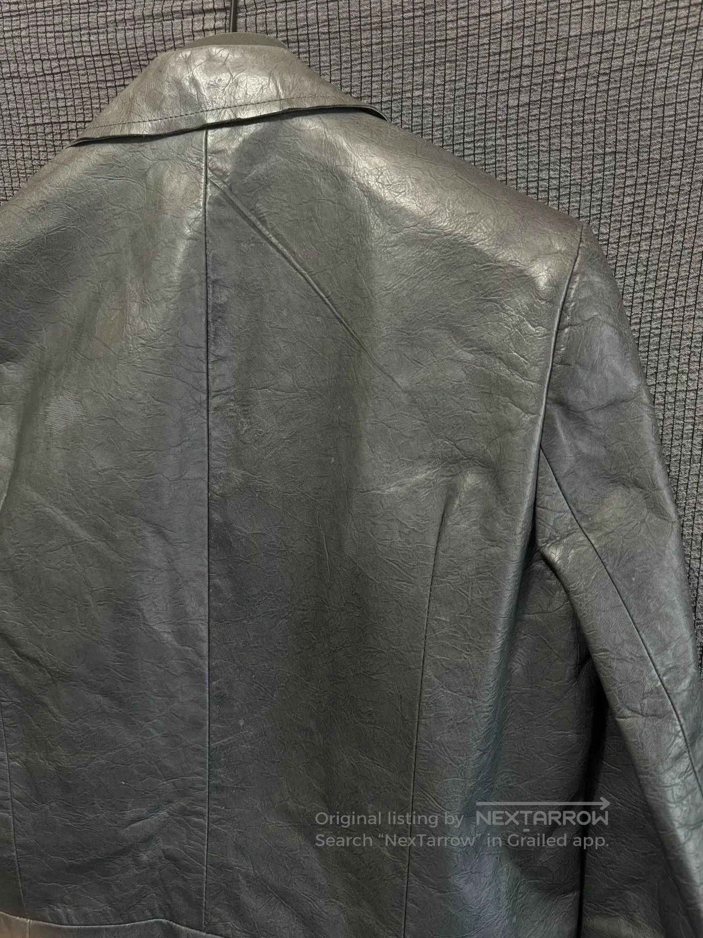S/STERE gray textured leather blazer by sistere. Size US M / EU 48-50 / 2 - 7 Thumbnail